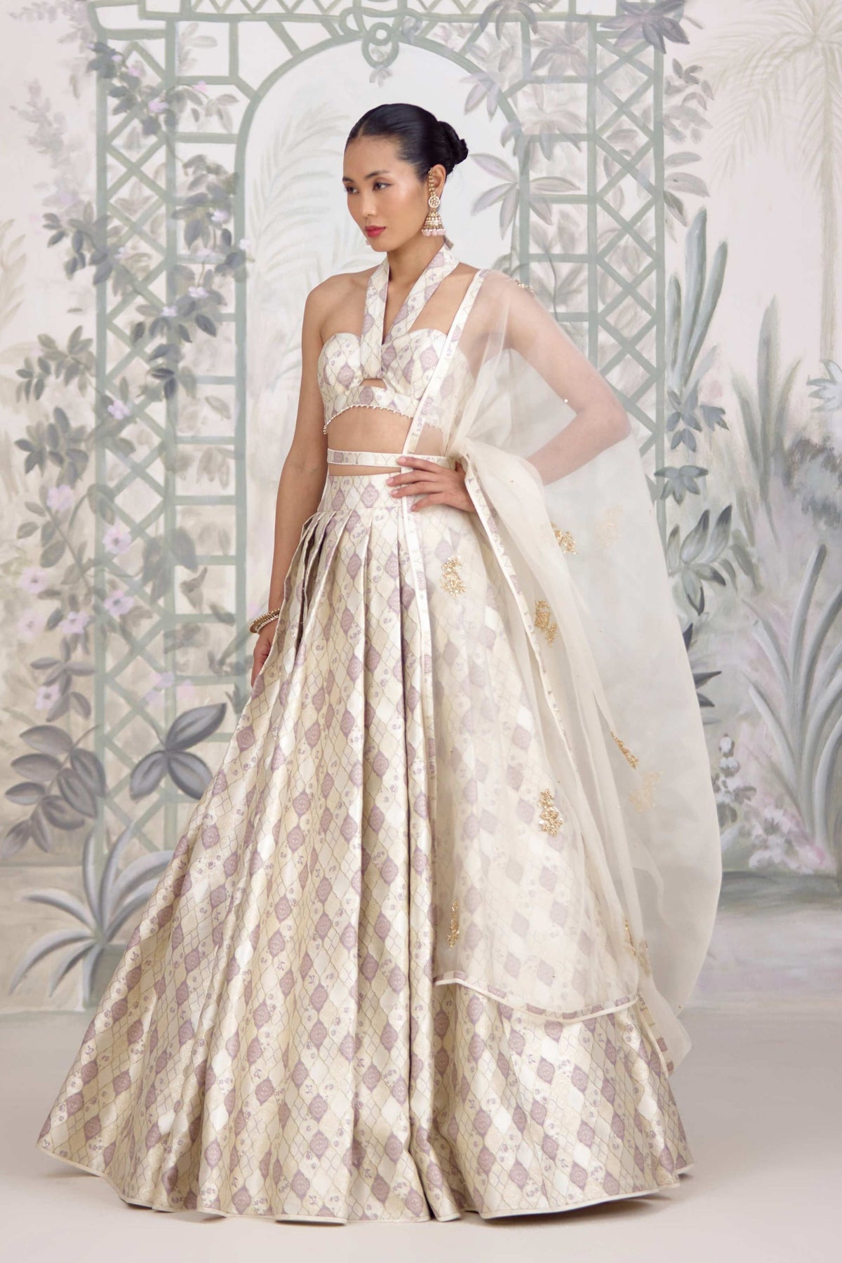 Winter White Lehenga Set