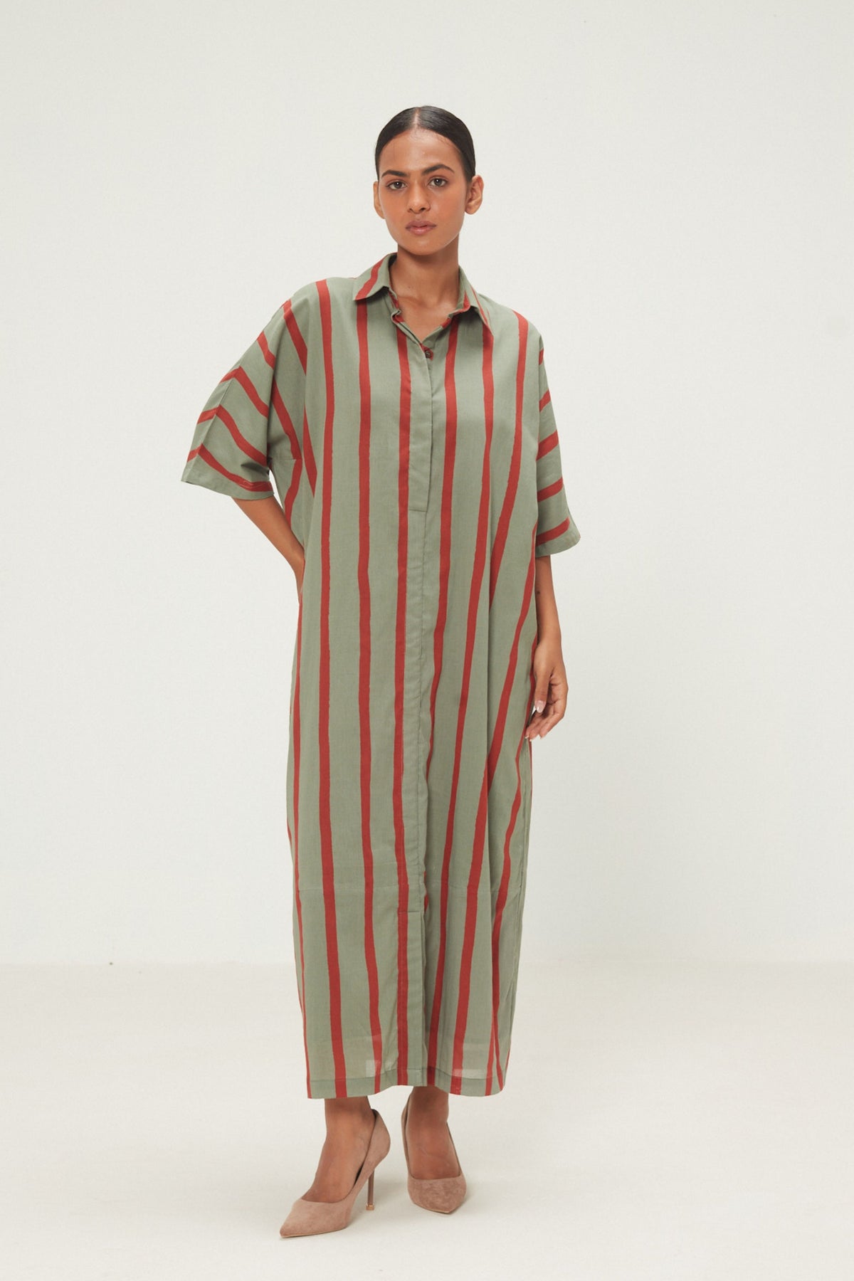 Parallel Shirt Dress