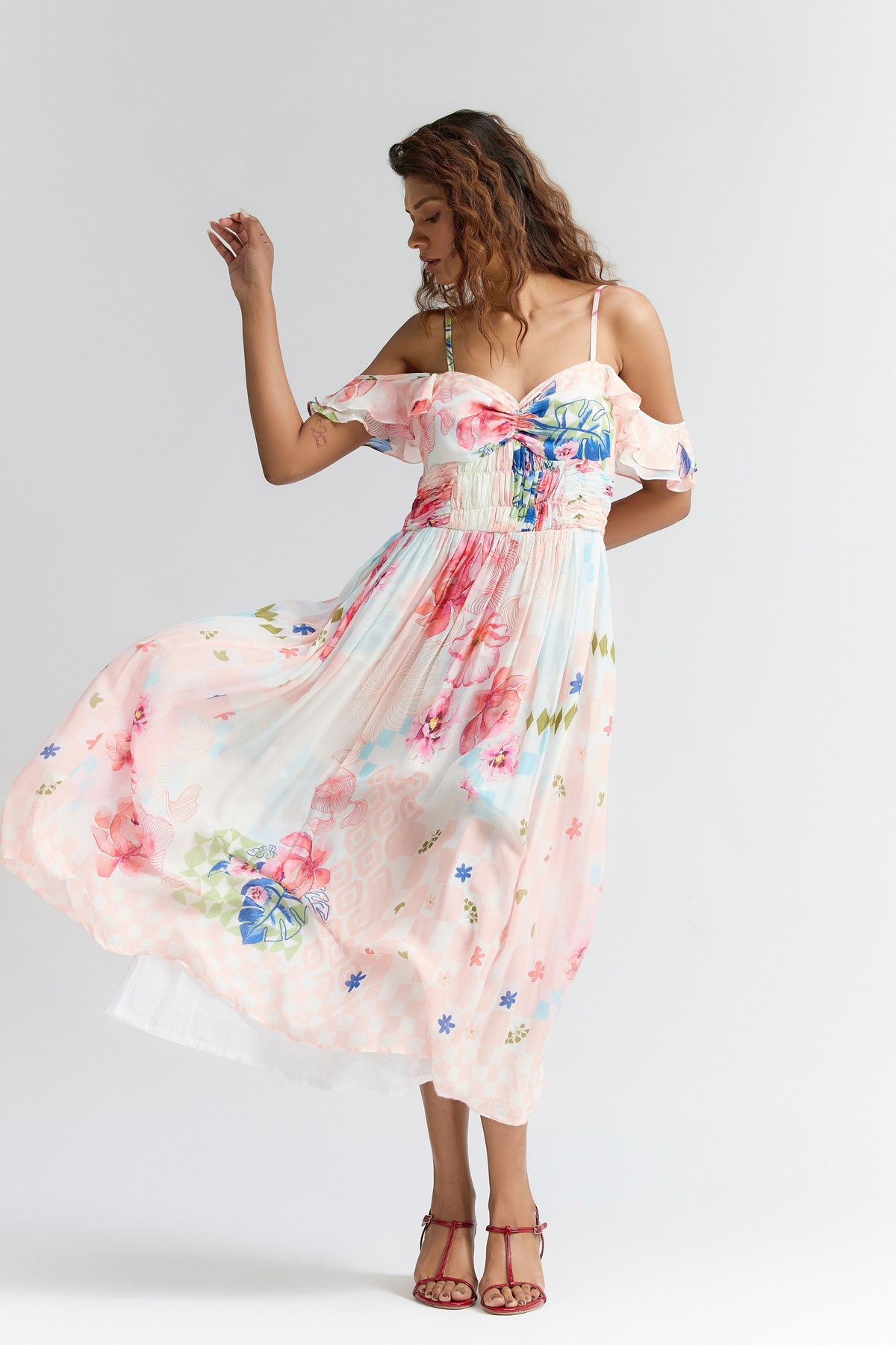 Multi Coloured Printed Dress