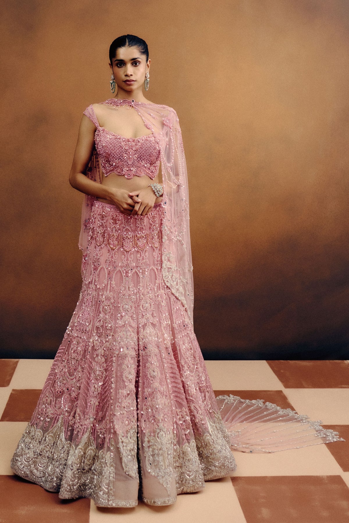 Blush Aurora Bridal Lehenga Set