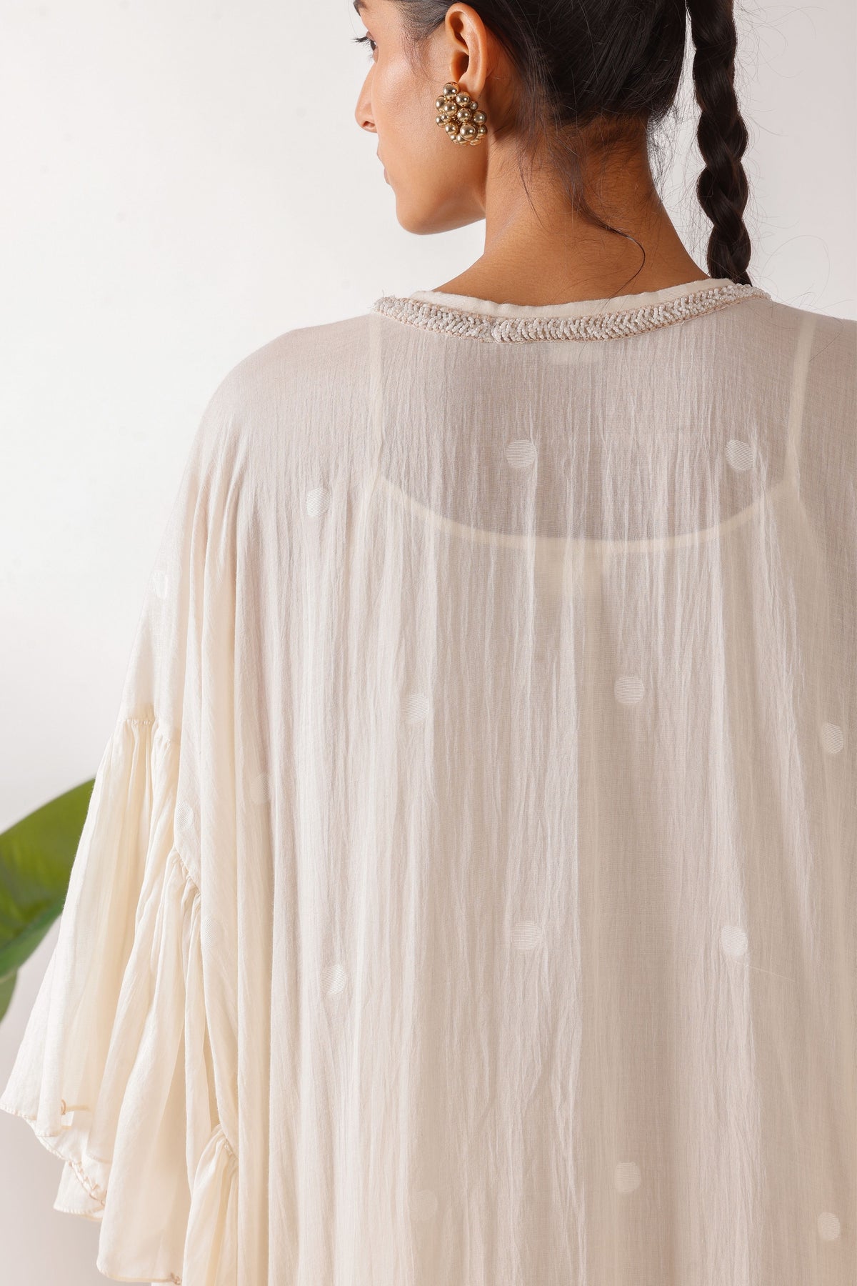 Jamdani Pearl Embroidered Long Dress