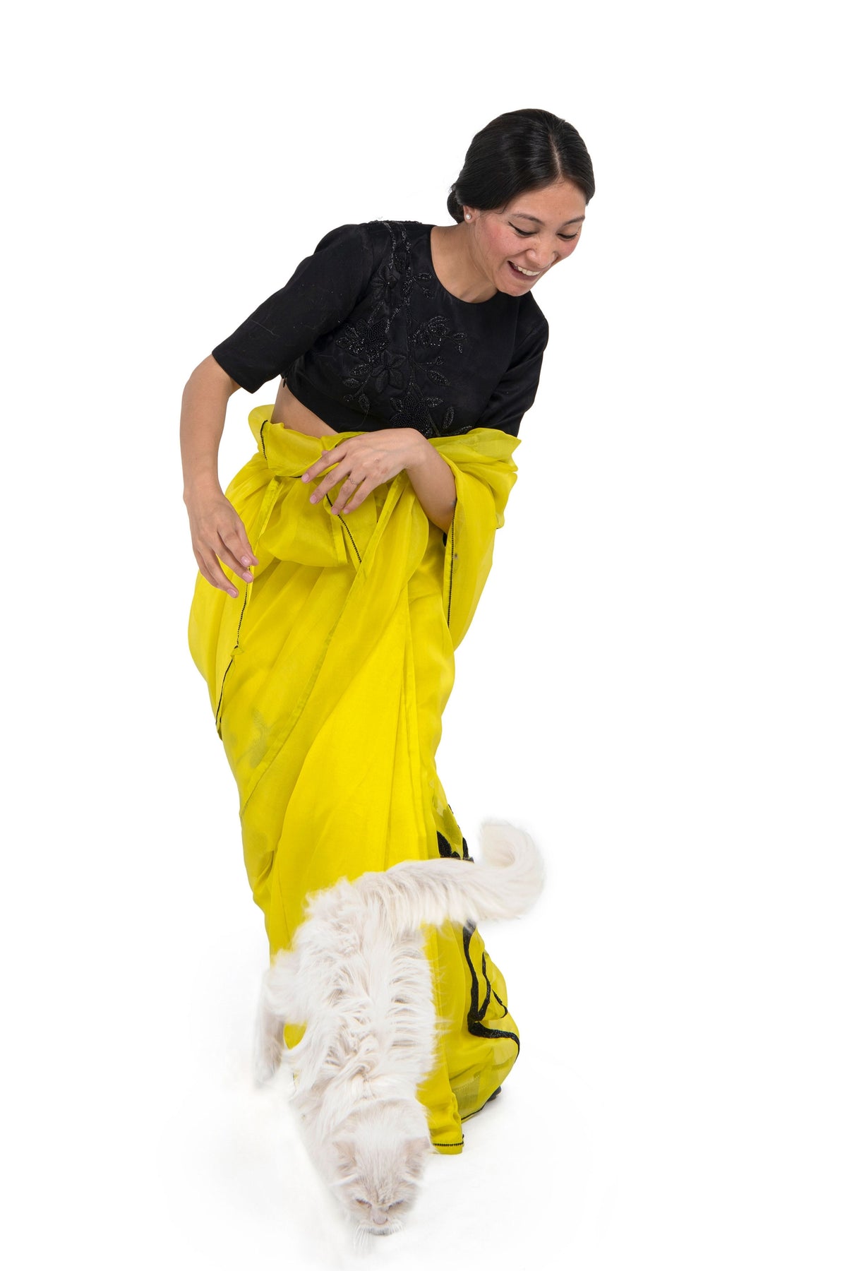 Aki Yellow Saree