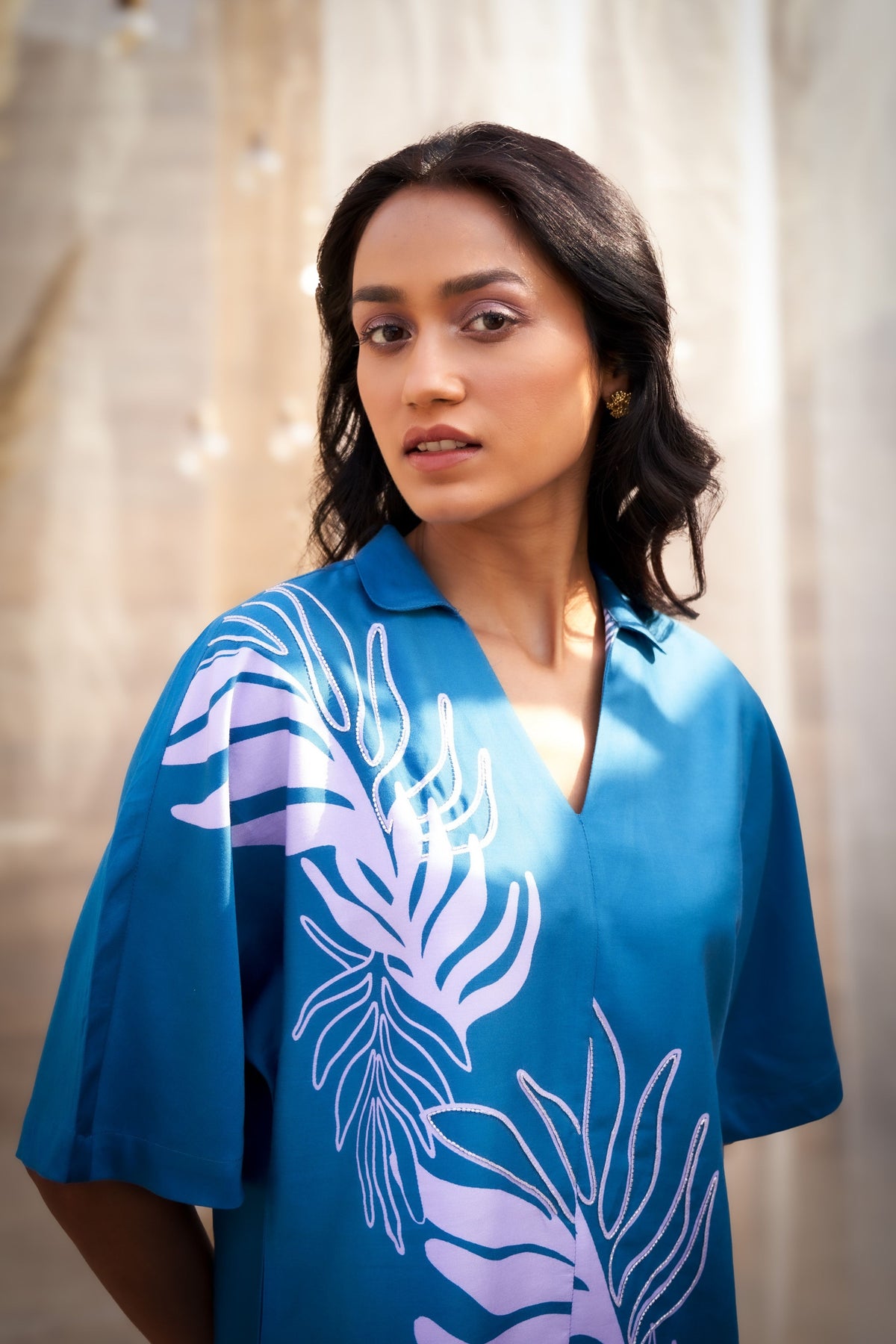 Reveria Collared Tunic Set