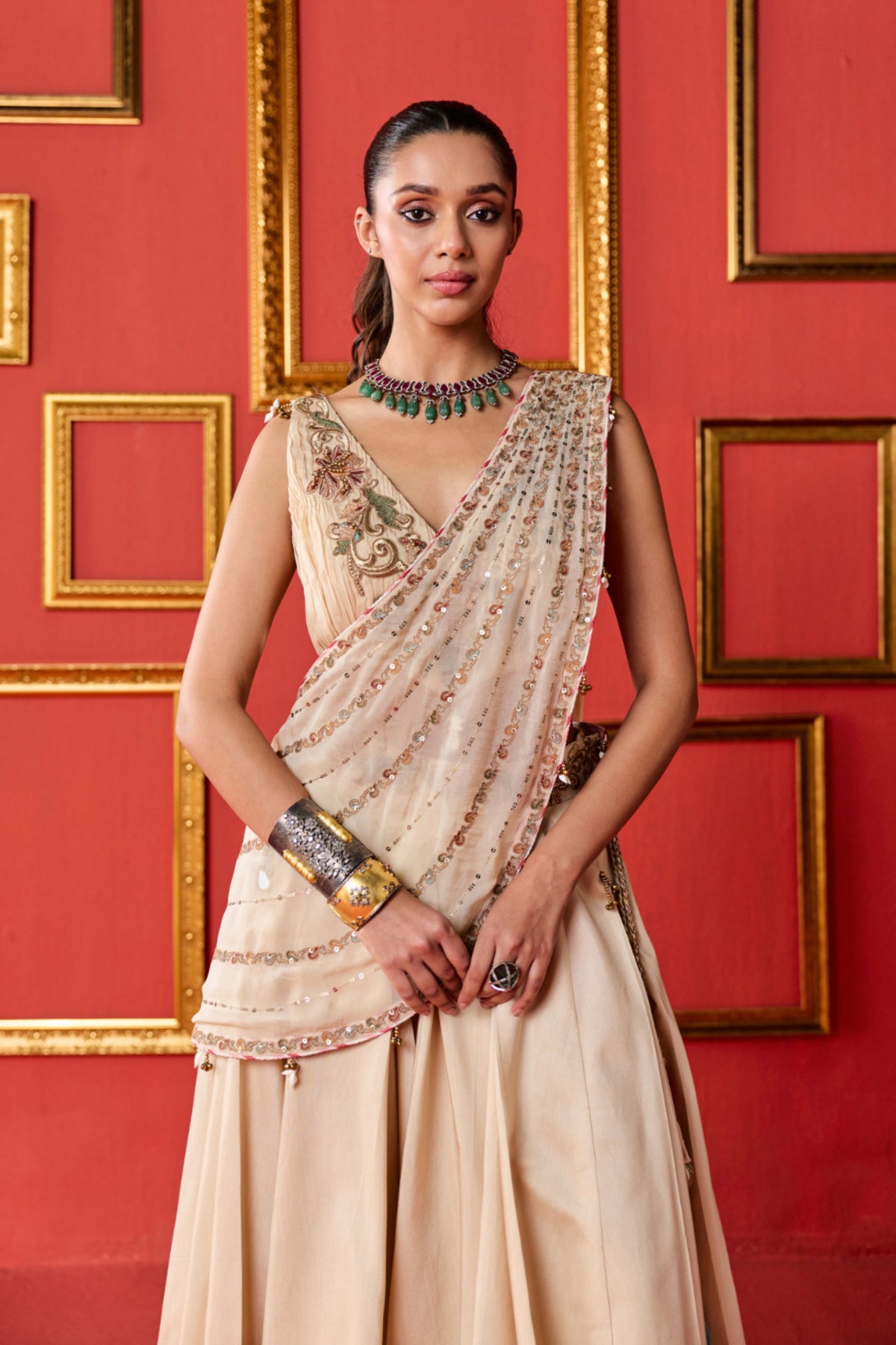 Gayatri Tussar Lehenga Set