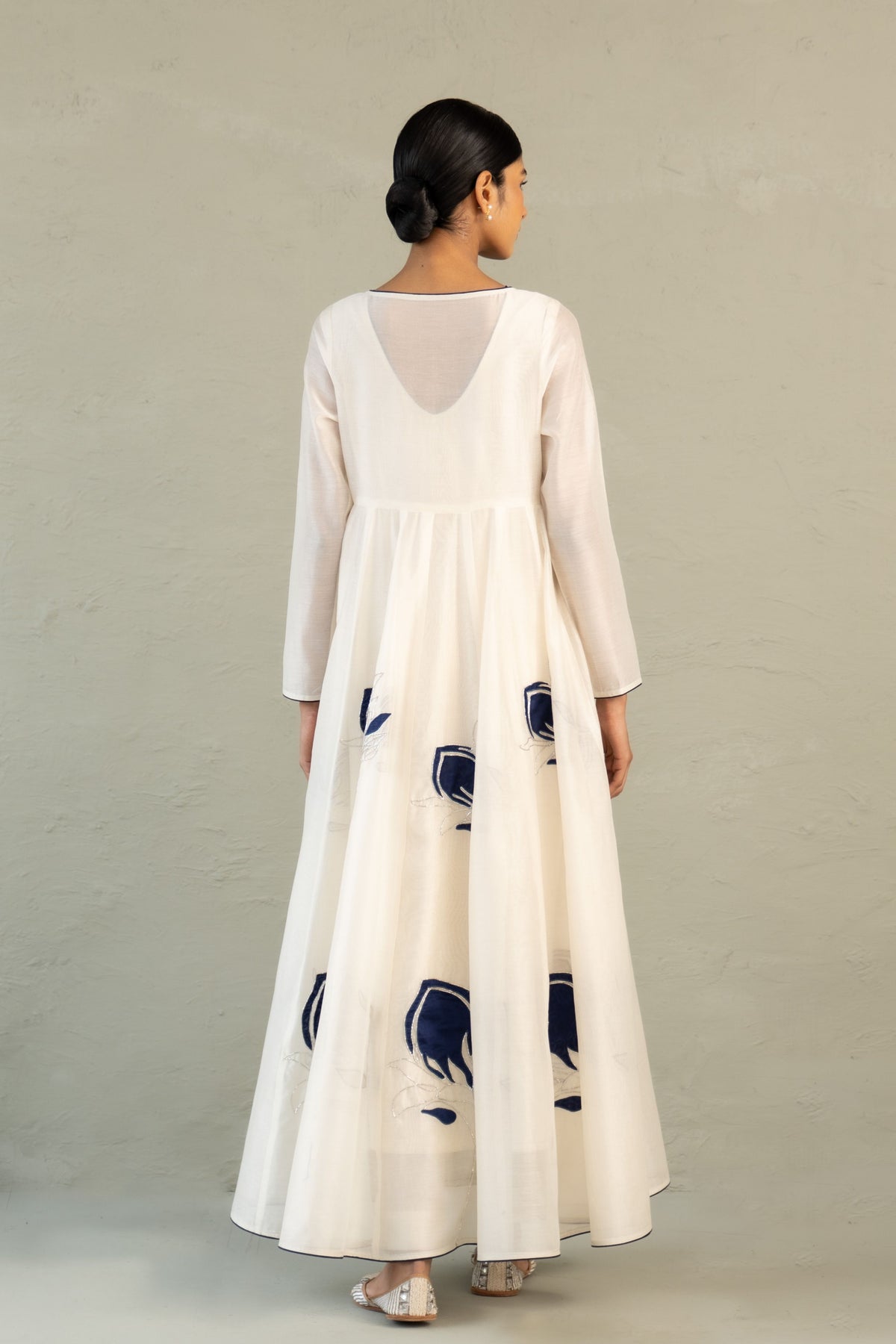 Blue Edit Anarkali With Pants
