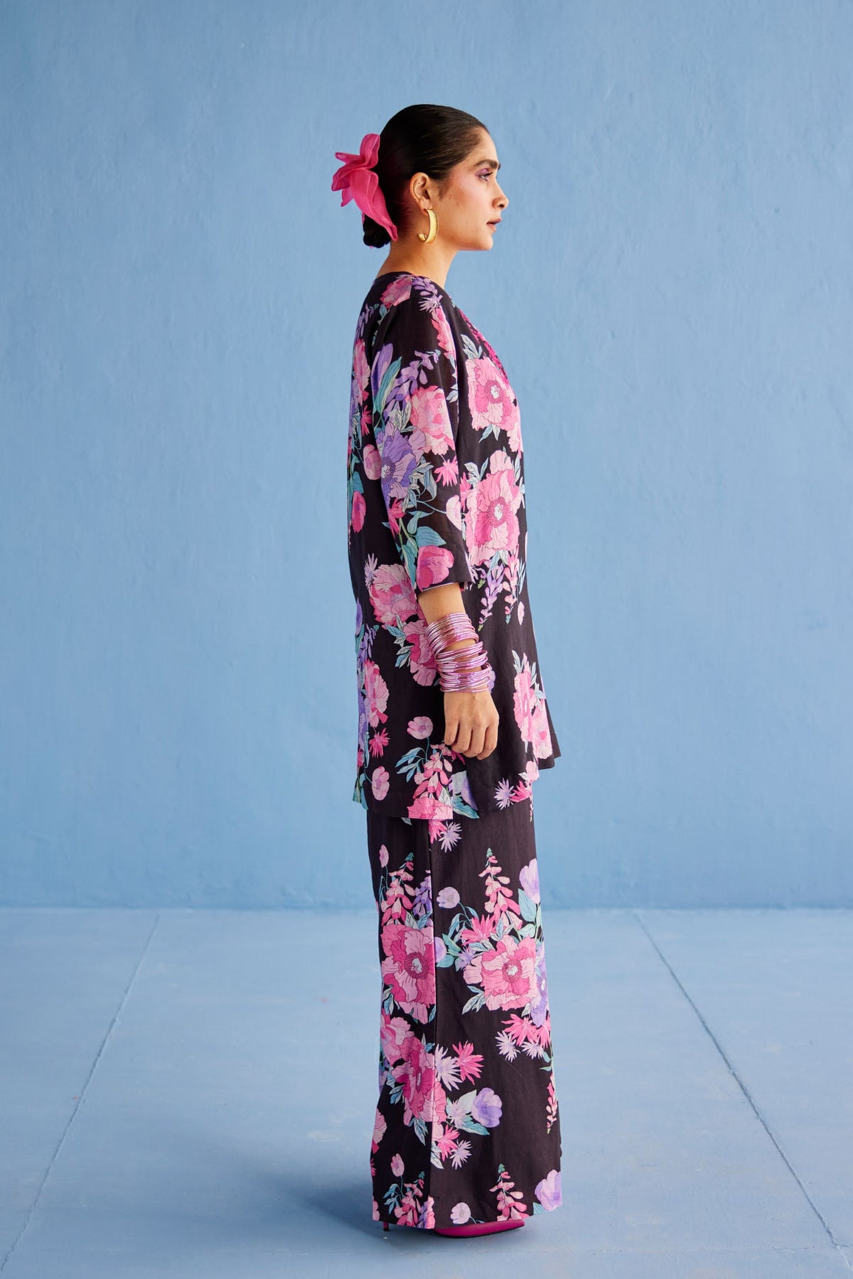 Black Printed Co-ord Set