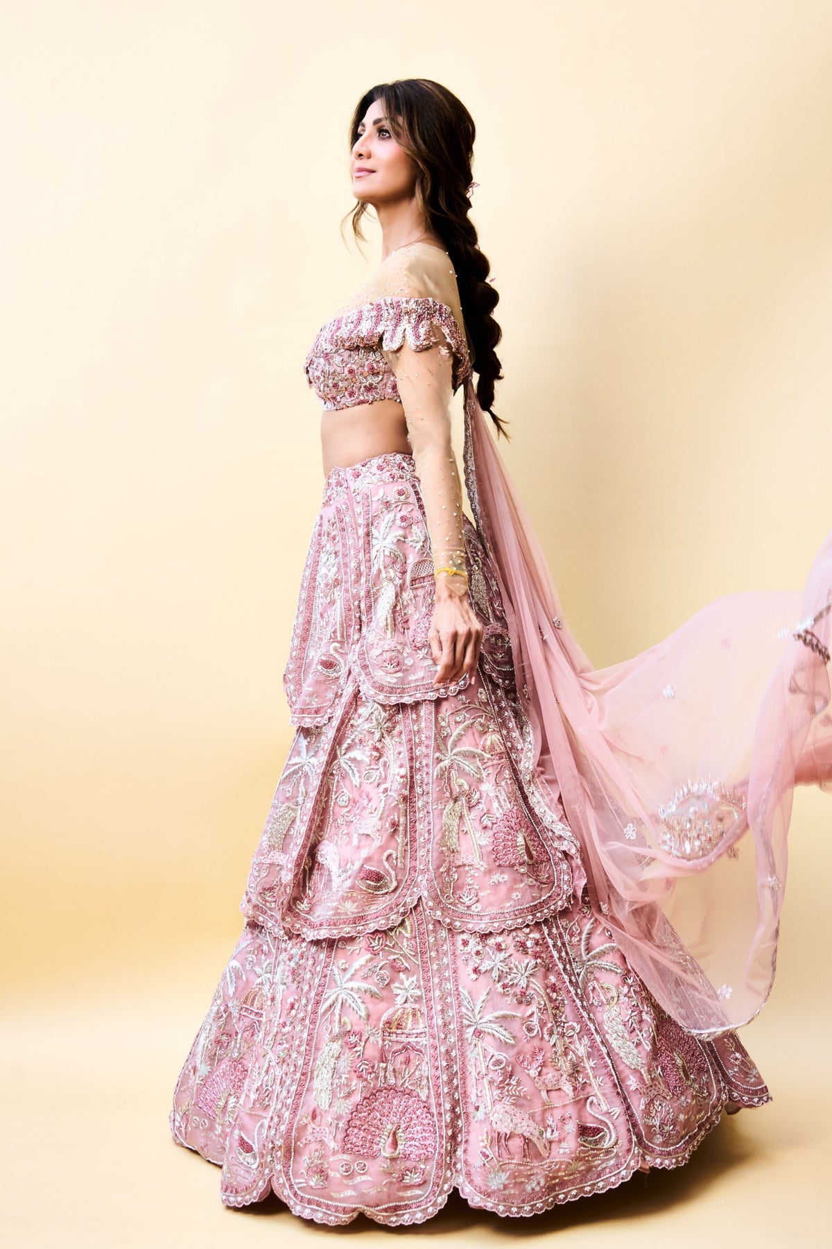 Mrigh Mayuri Petal Lehenga Set