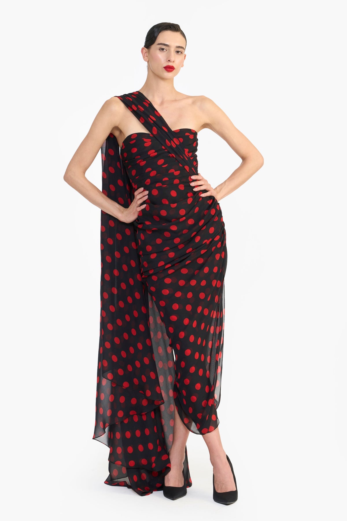 Pencil Dress With Saree Drape