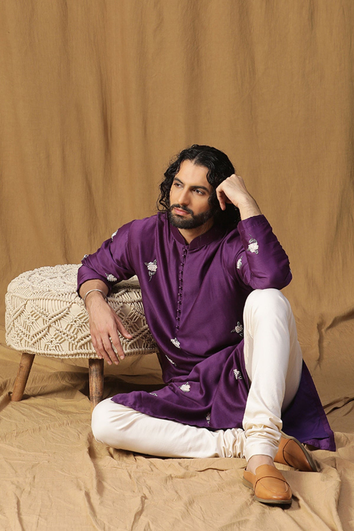 Dark Purple Plum Kurta Set
