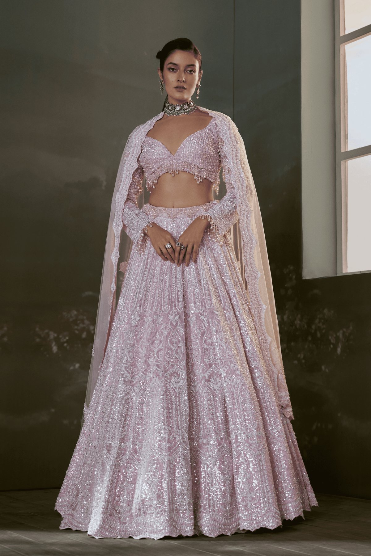 Pink  Lehenga Set