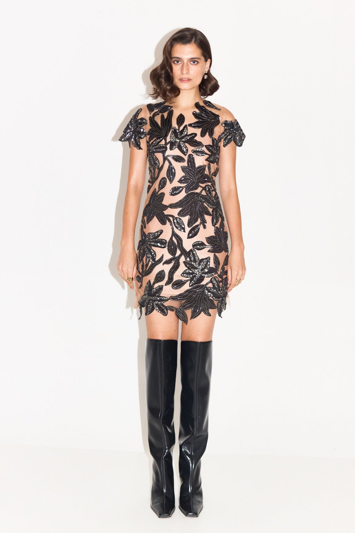 Charlette Embroidered Short Dress
