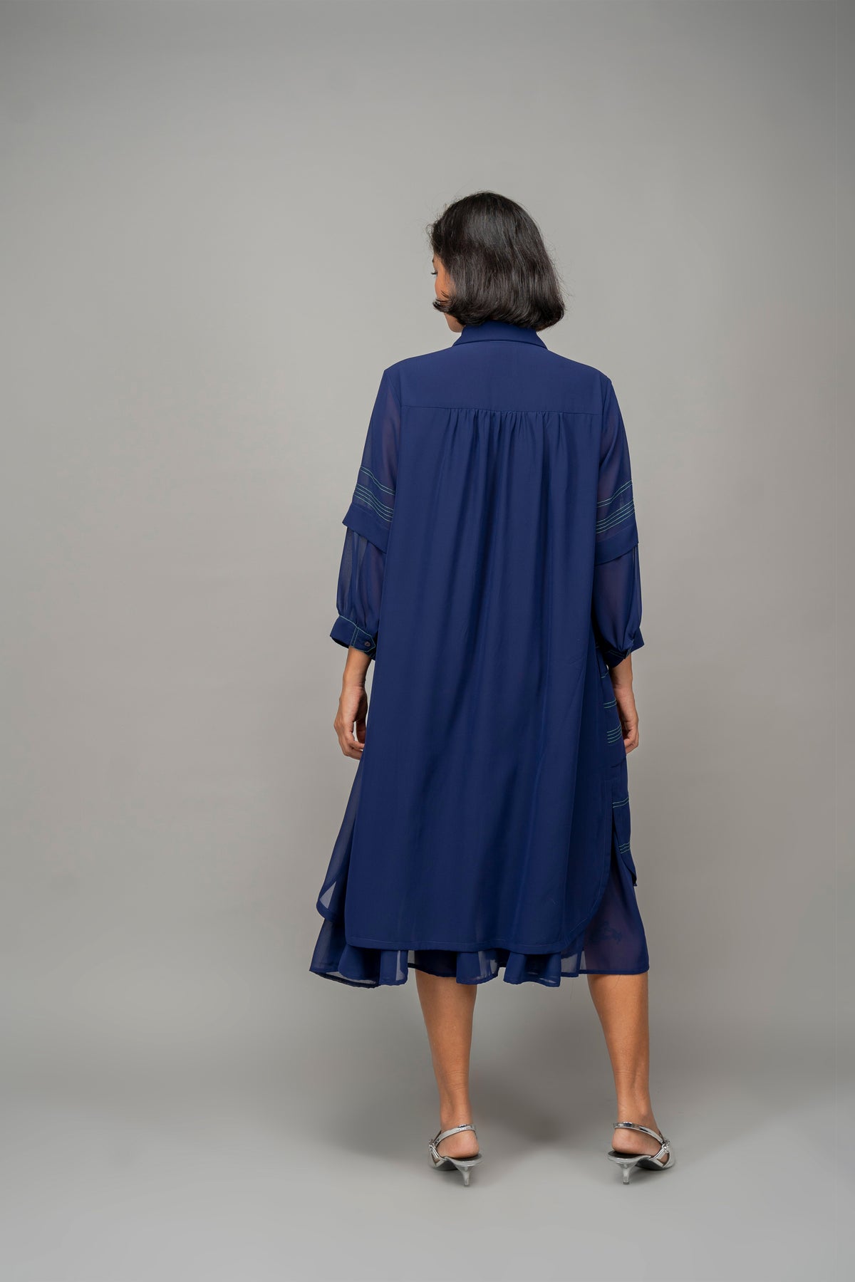 Navy Double Layer Dress