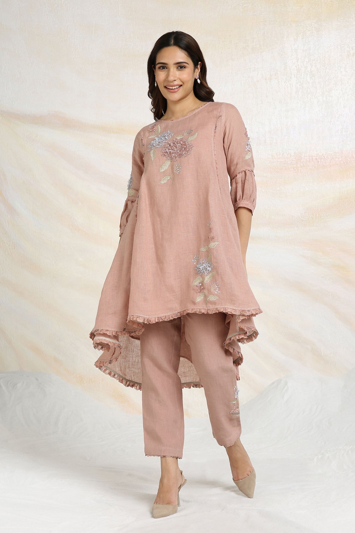 Hydrangea Pink Tunic Set