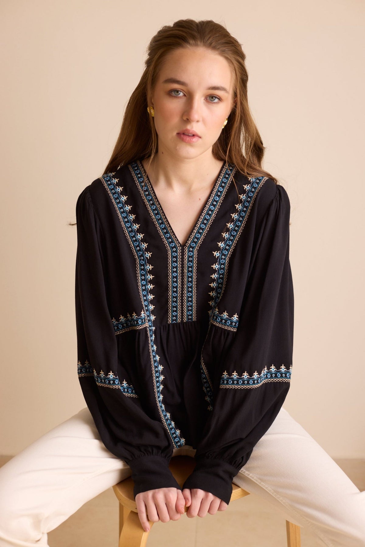 Aria Navy Top