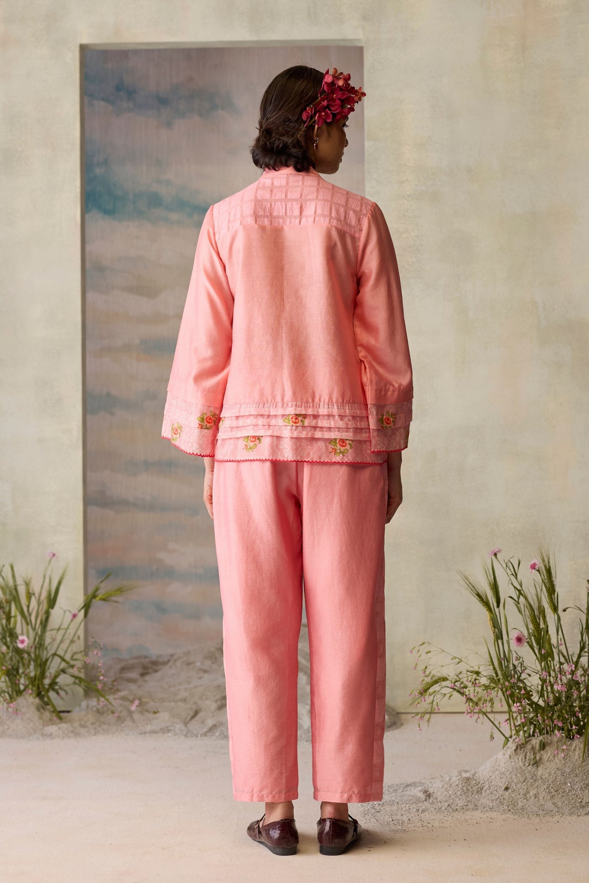 Rose Gathered Top
