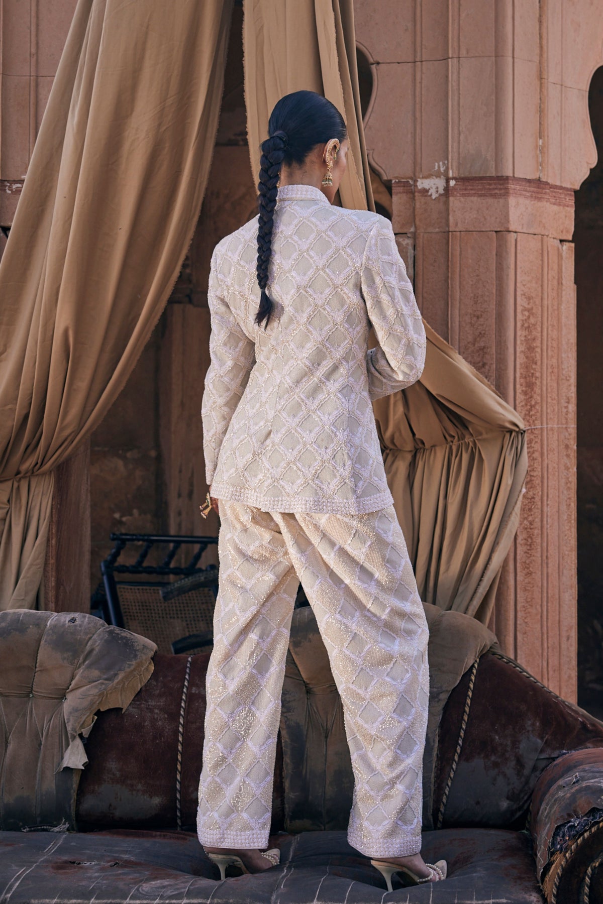 Kaya Ivory Blazer Set