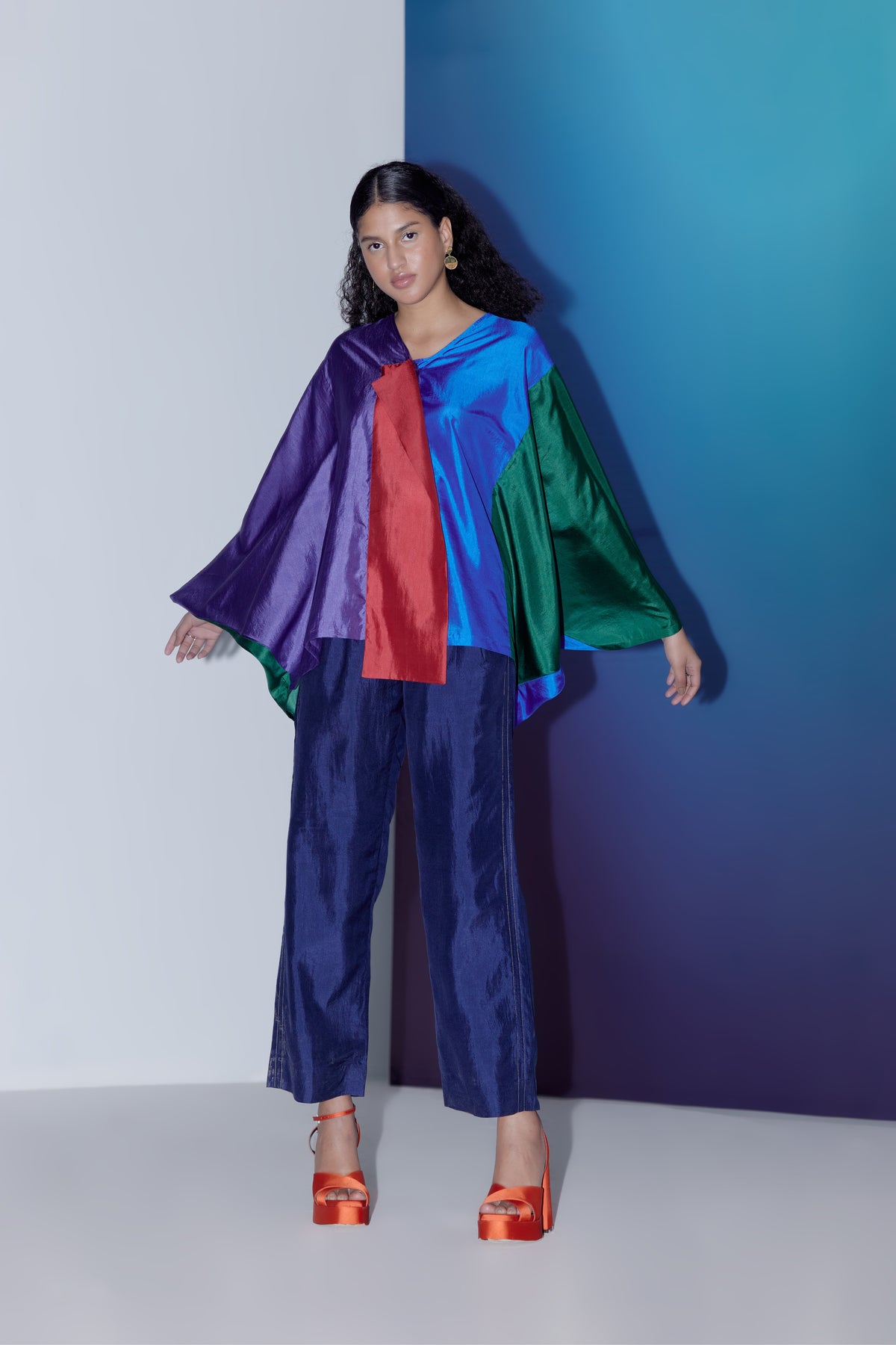 Dawn Color Block Cape