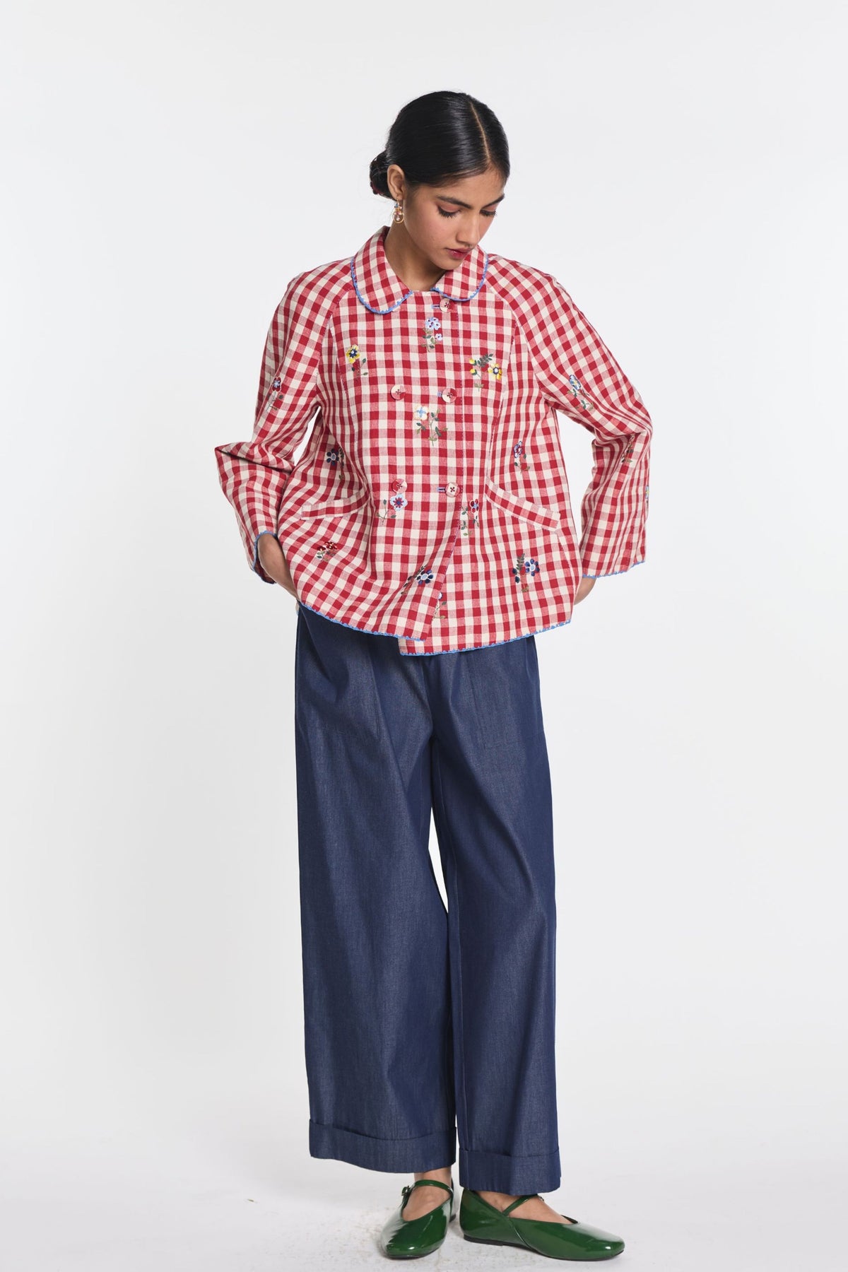 Baptisia Gingham Jacket
