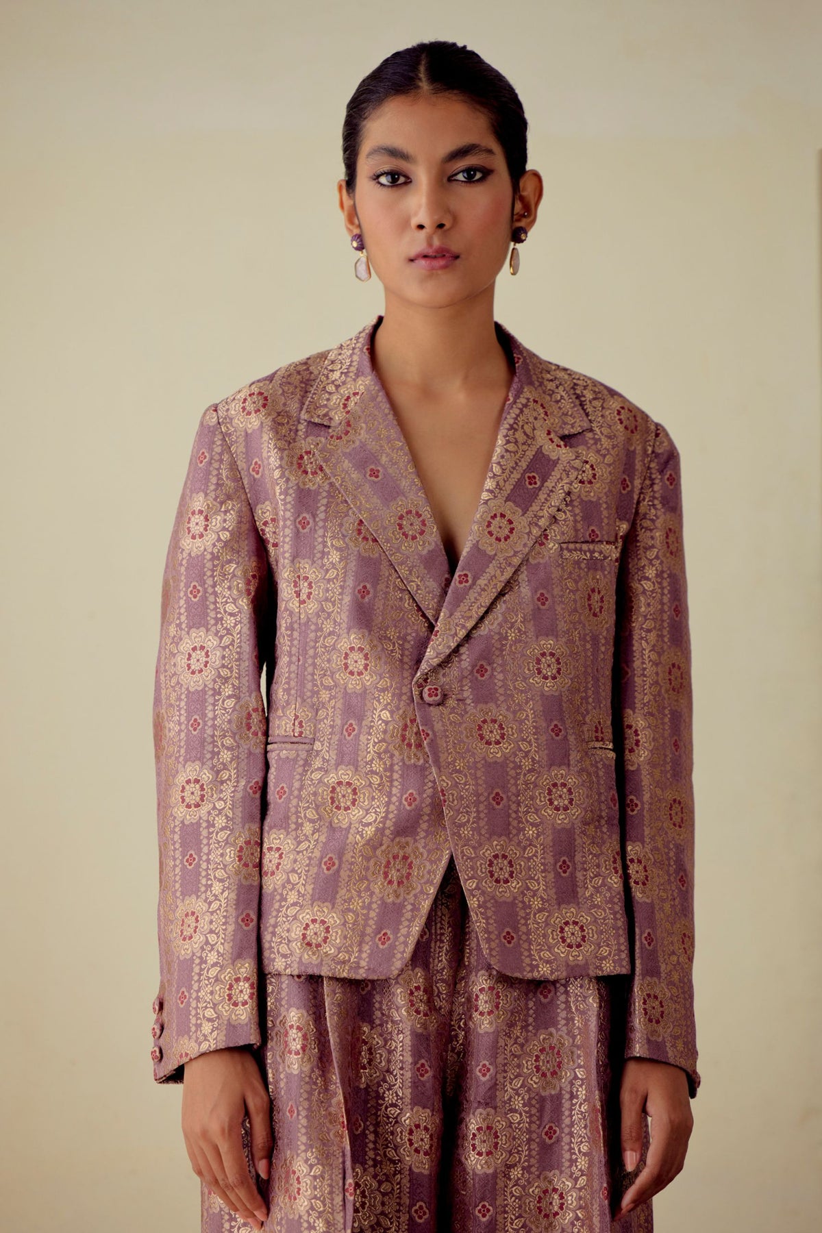 Susha Brocade Pale Co-ord Set