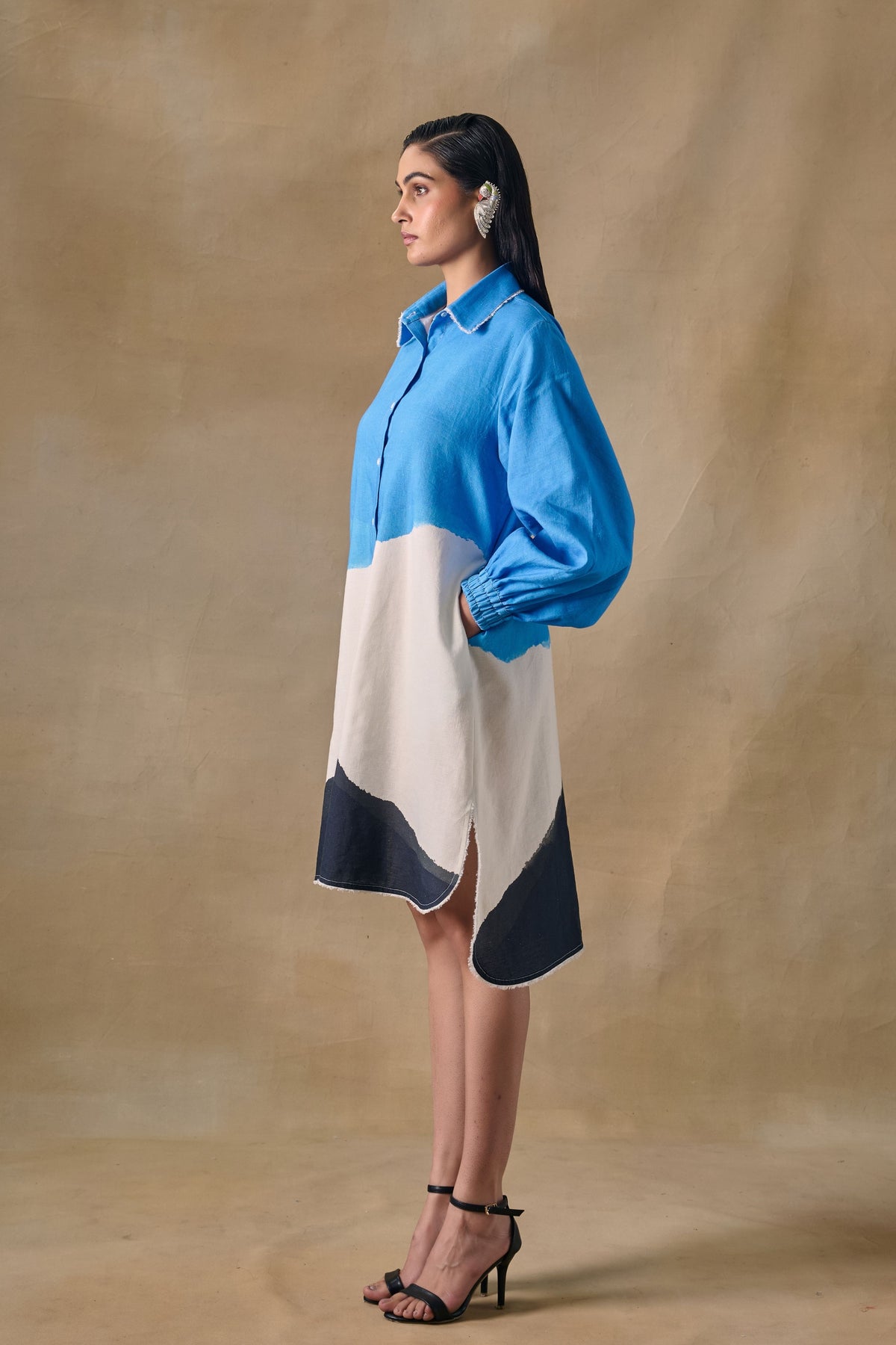 Blue Washed Shirt Dress