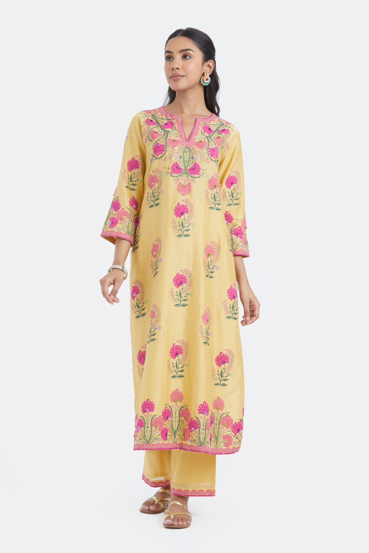 Yellow Straight Kurta Set
