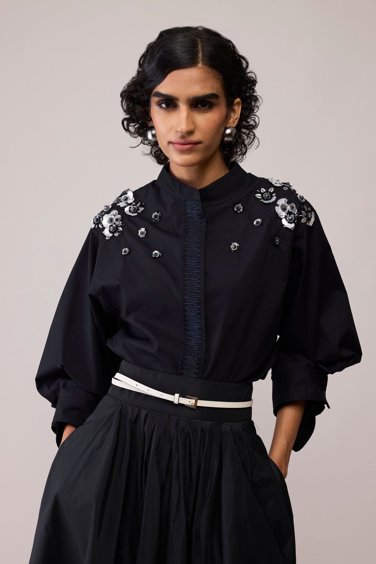 Ann Black Solid Top - Bunka - Elahe