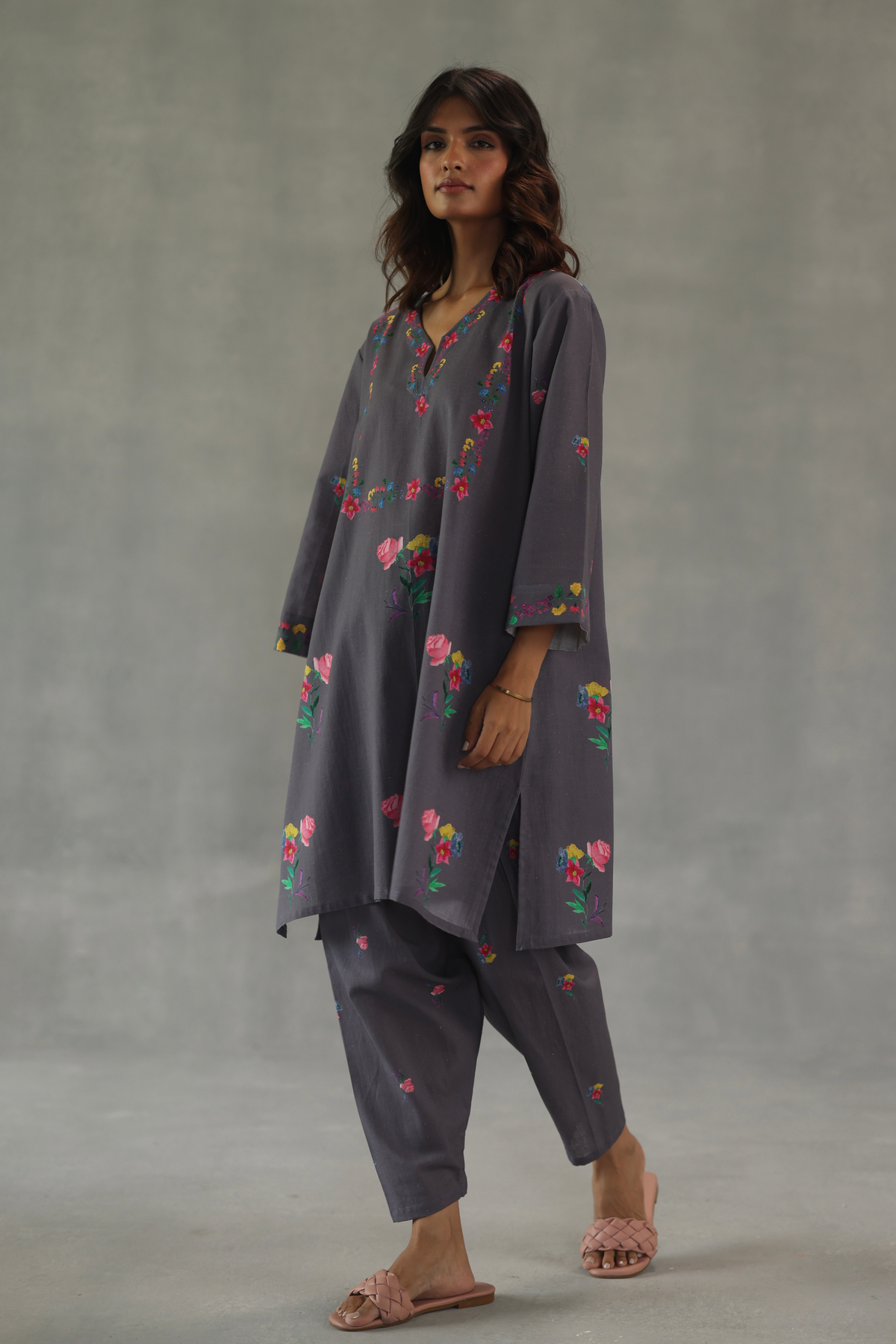 Grey Jardin Tunic Set