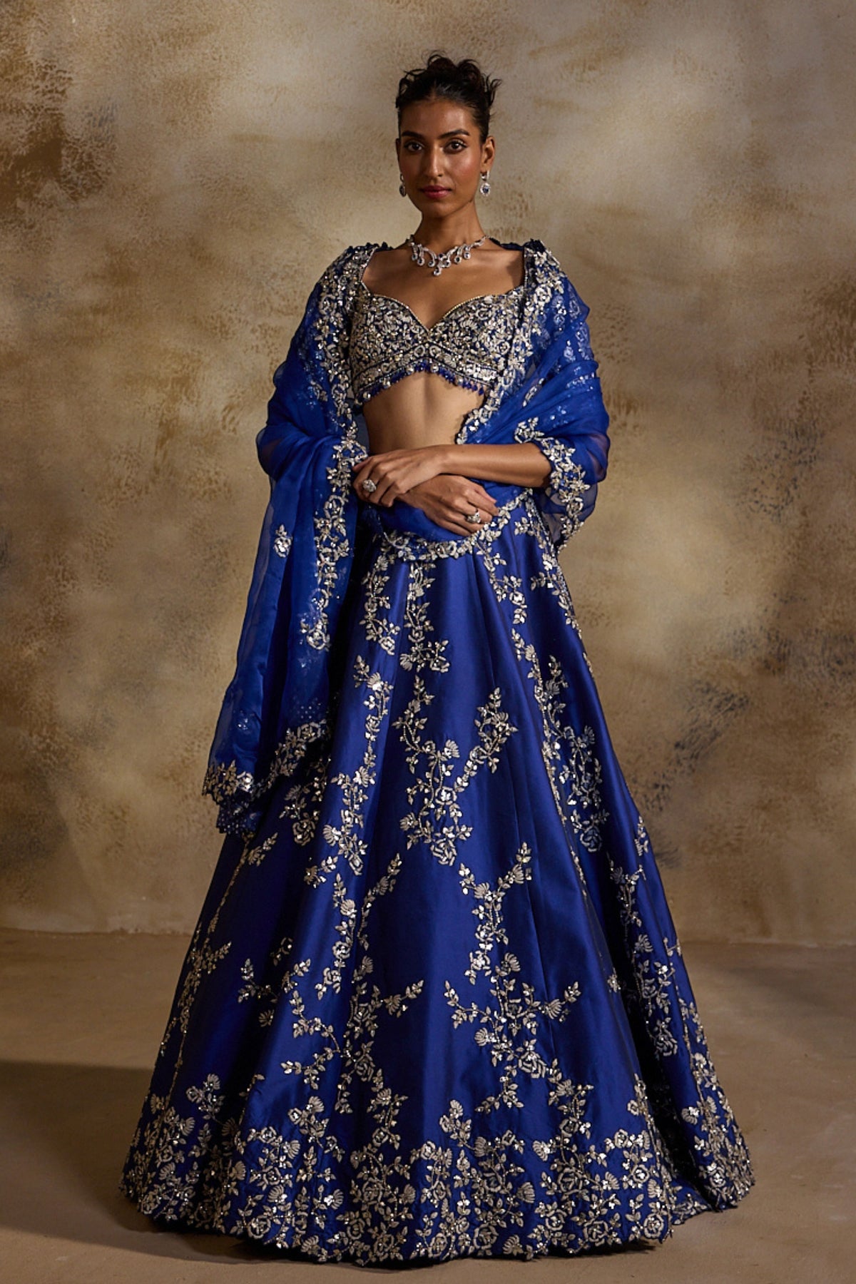 Electric Blue Lehenga Set