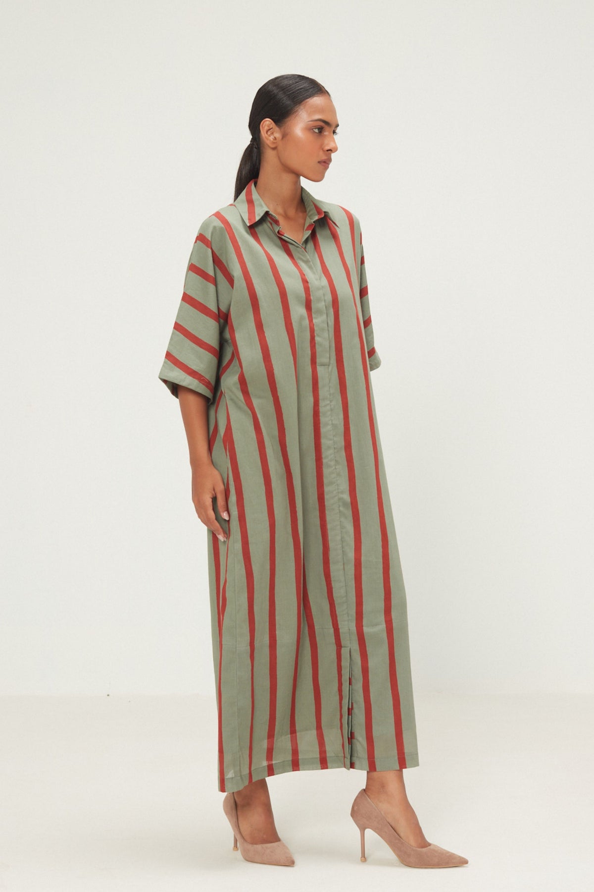 Parallel Shirt Dress