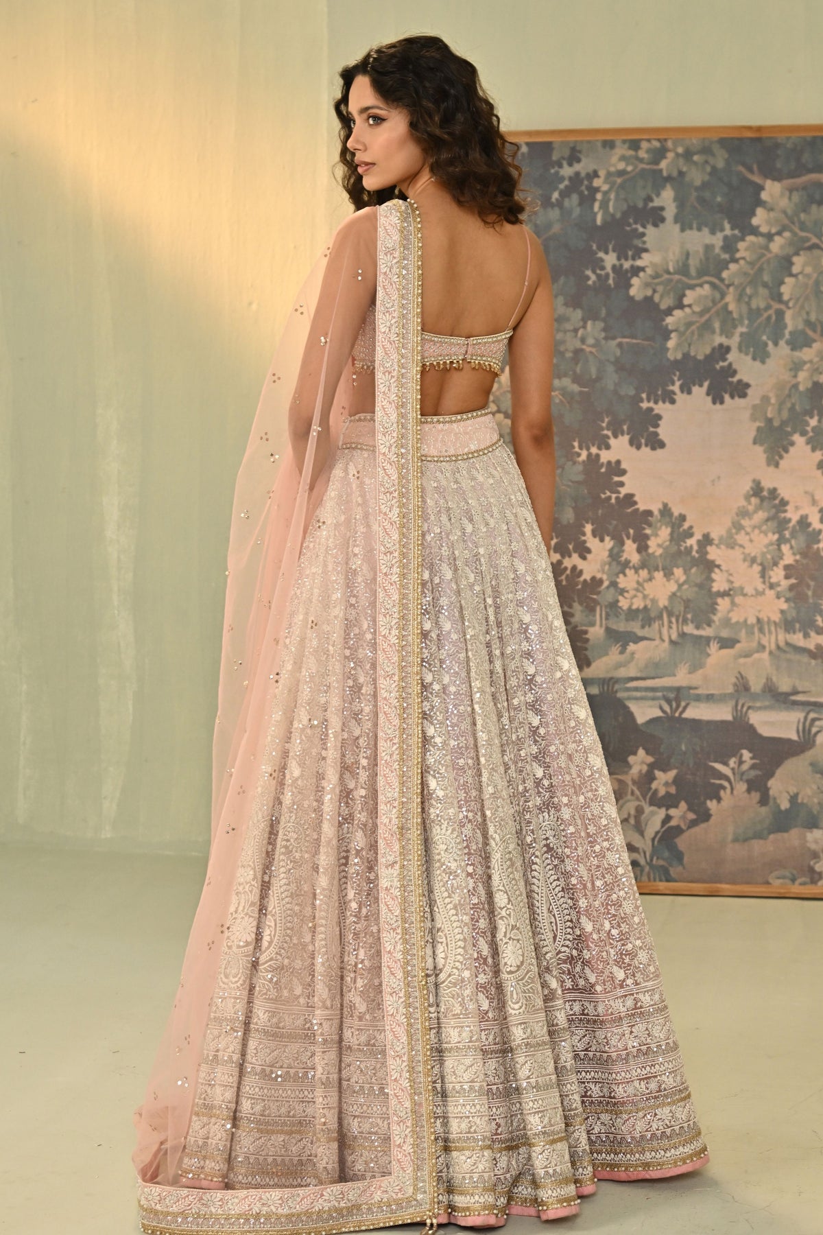 Saira Sleeve Less Lehenga Set