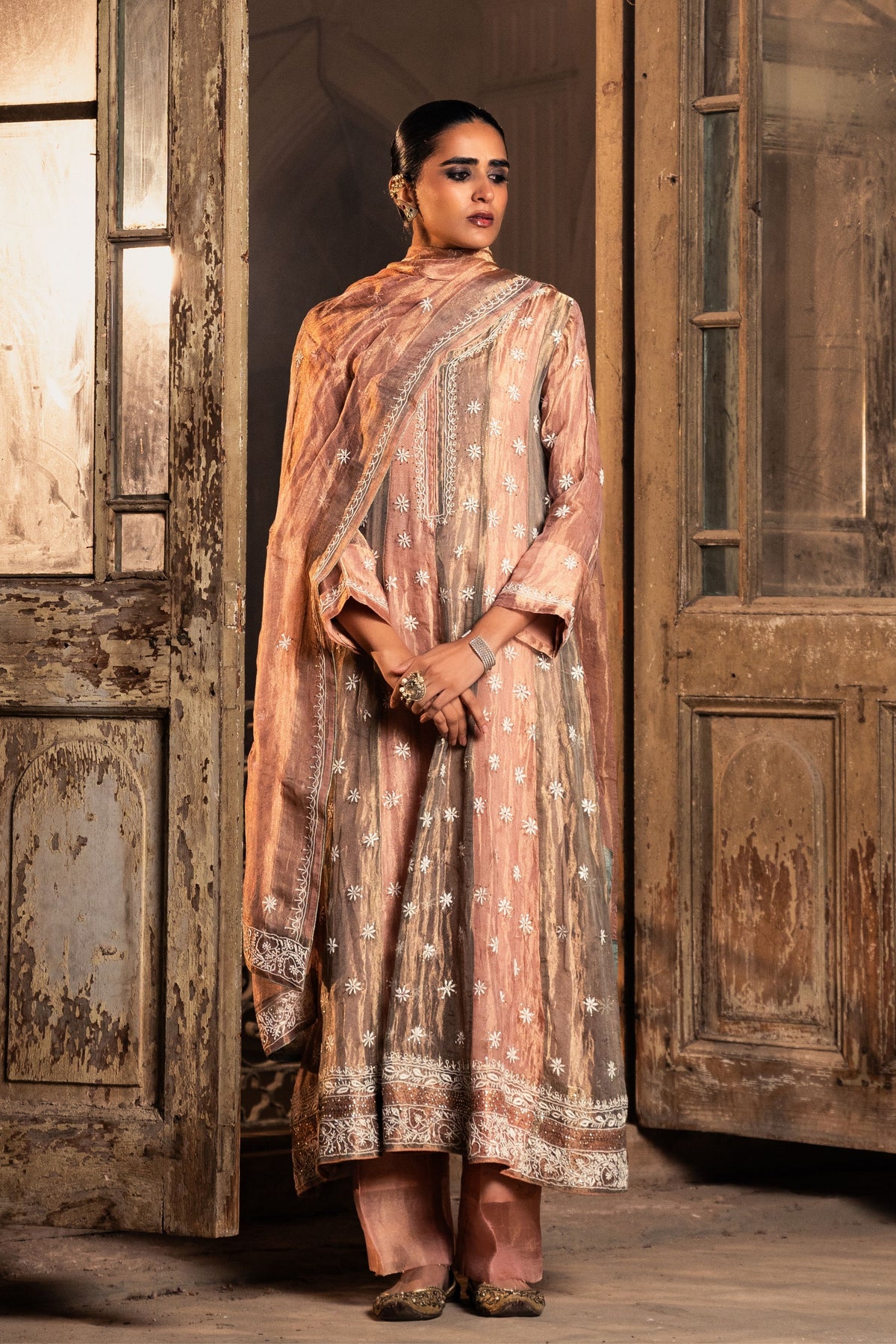 Rose Pink Anarkali Set