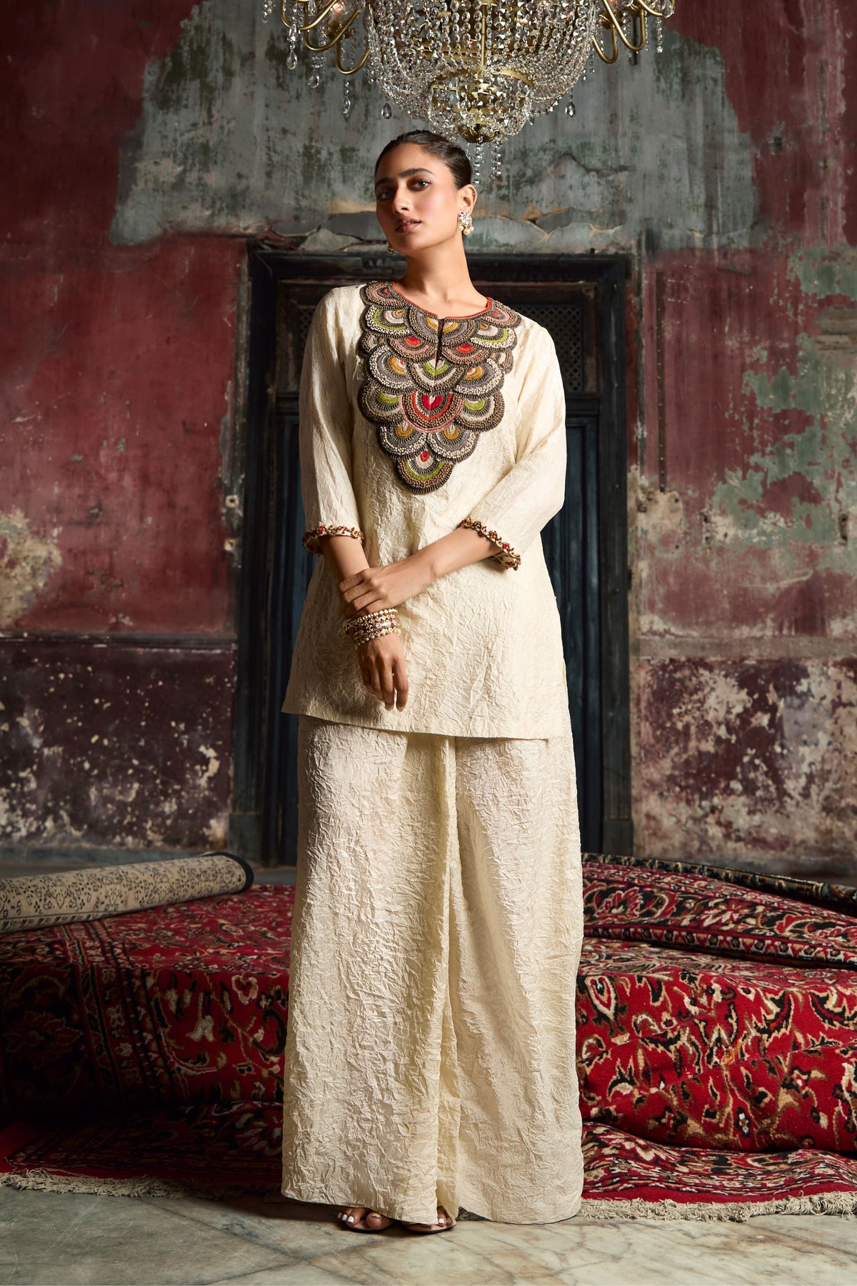 Ivory Skirt Set