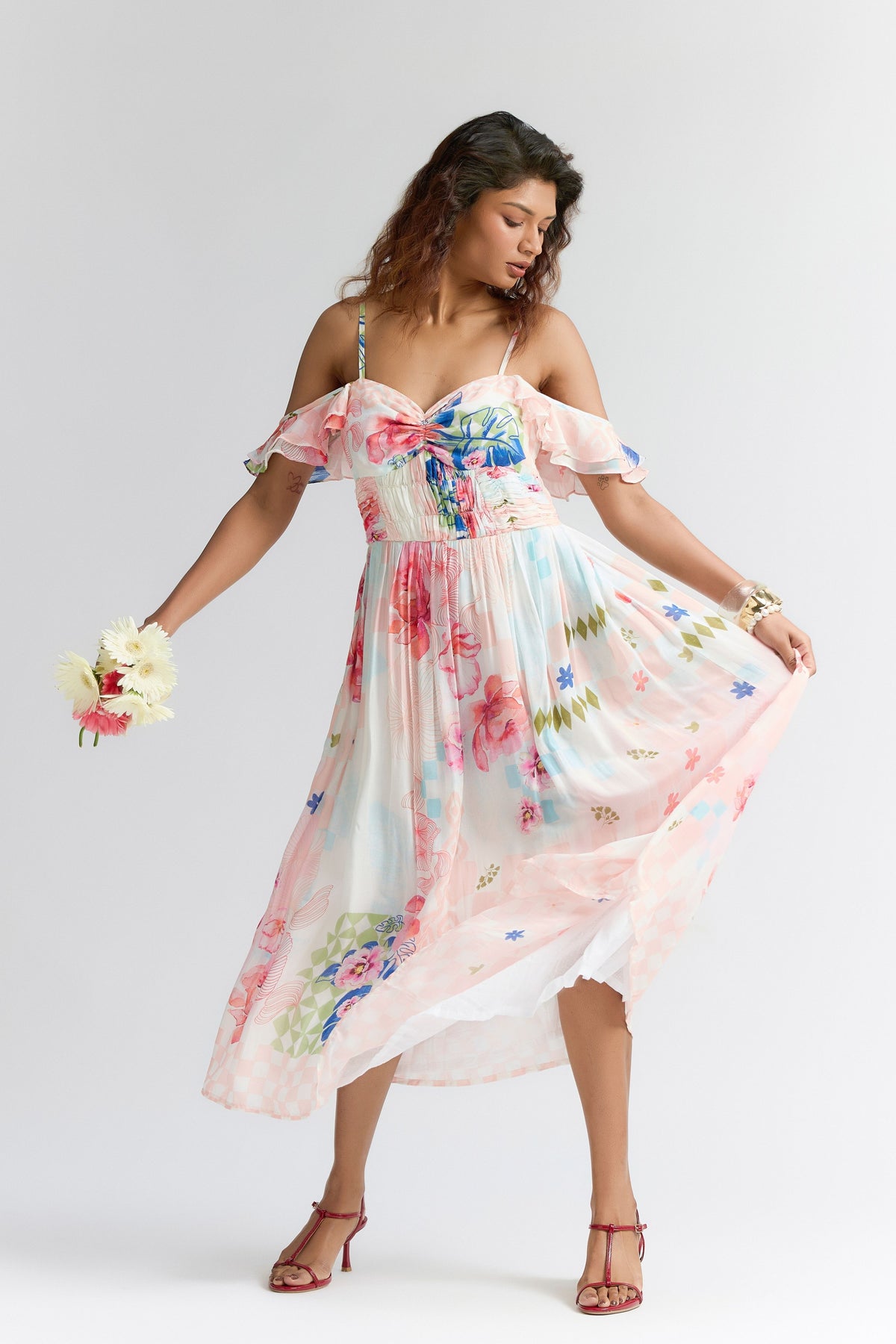 Multi Coloured Printed Dress