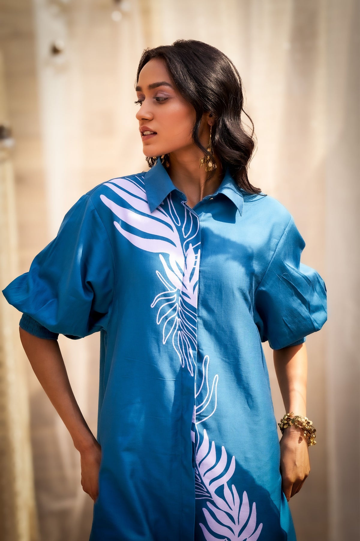 Reveria Collared Tunic Set
