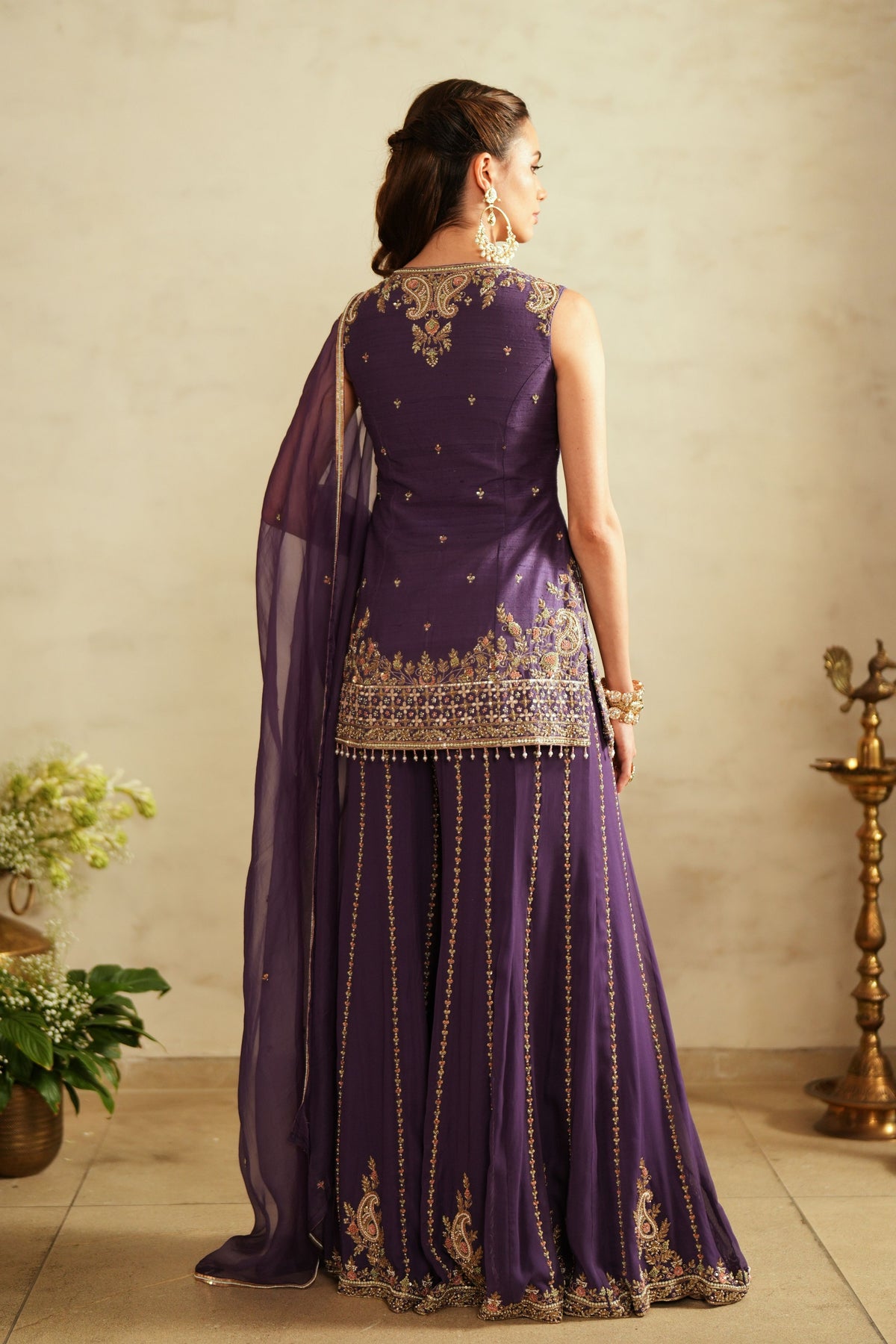 Ritual Purple Sharara Set