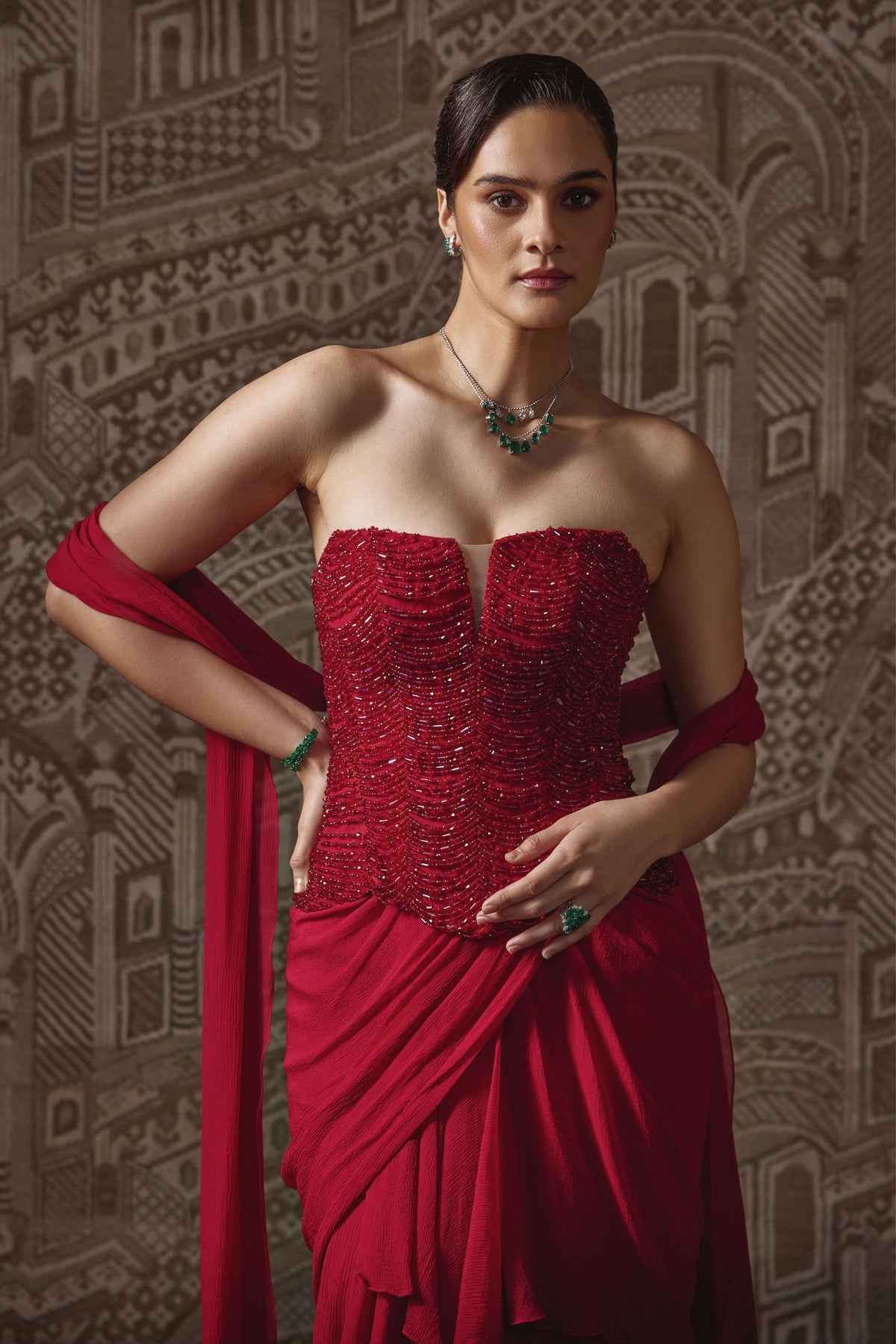 Dynasty Drape Saree Set