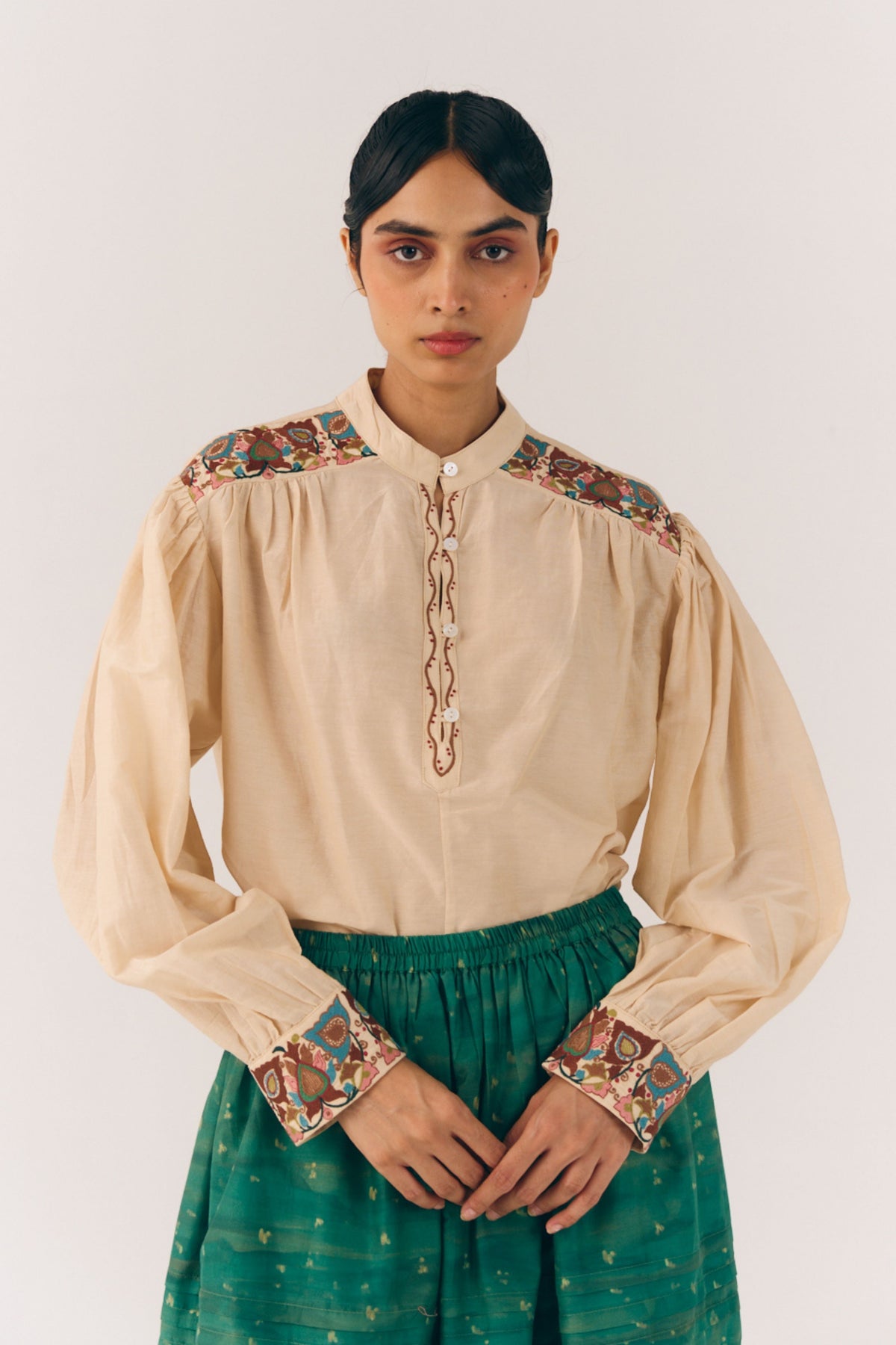 Peasant Ivory Top
