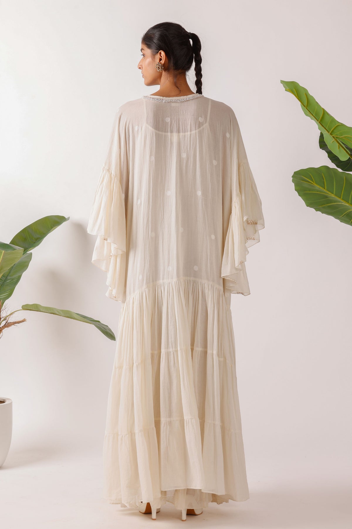 Jamdani Pearl Embroidered Long Dress