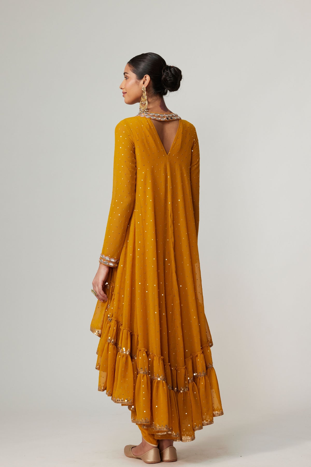 Mustard Dhoti Kurta Set