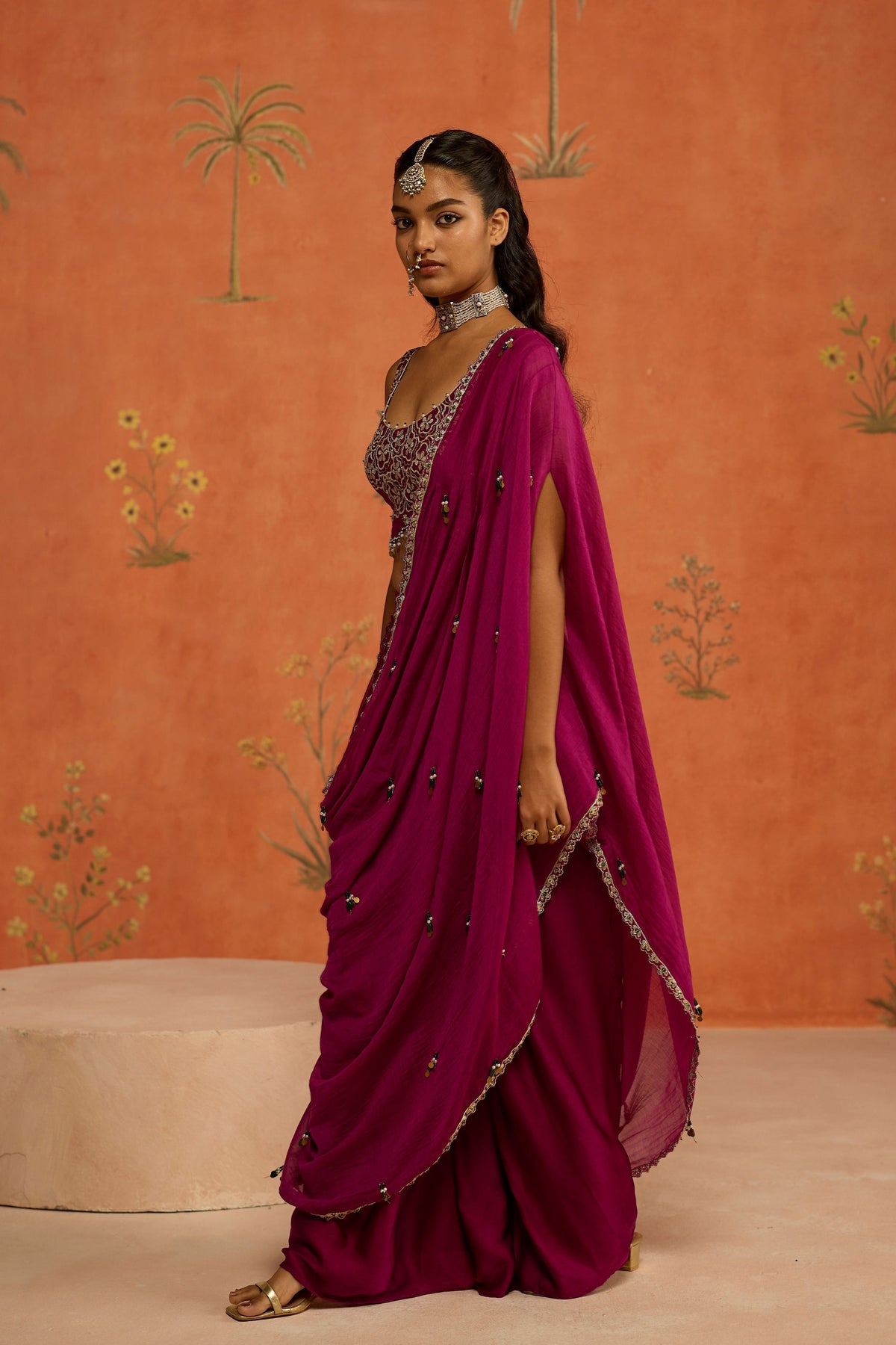 Indu Draped Saree Set