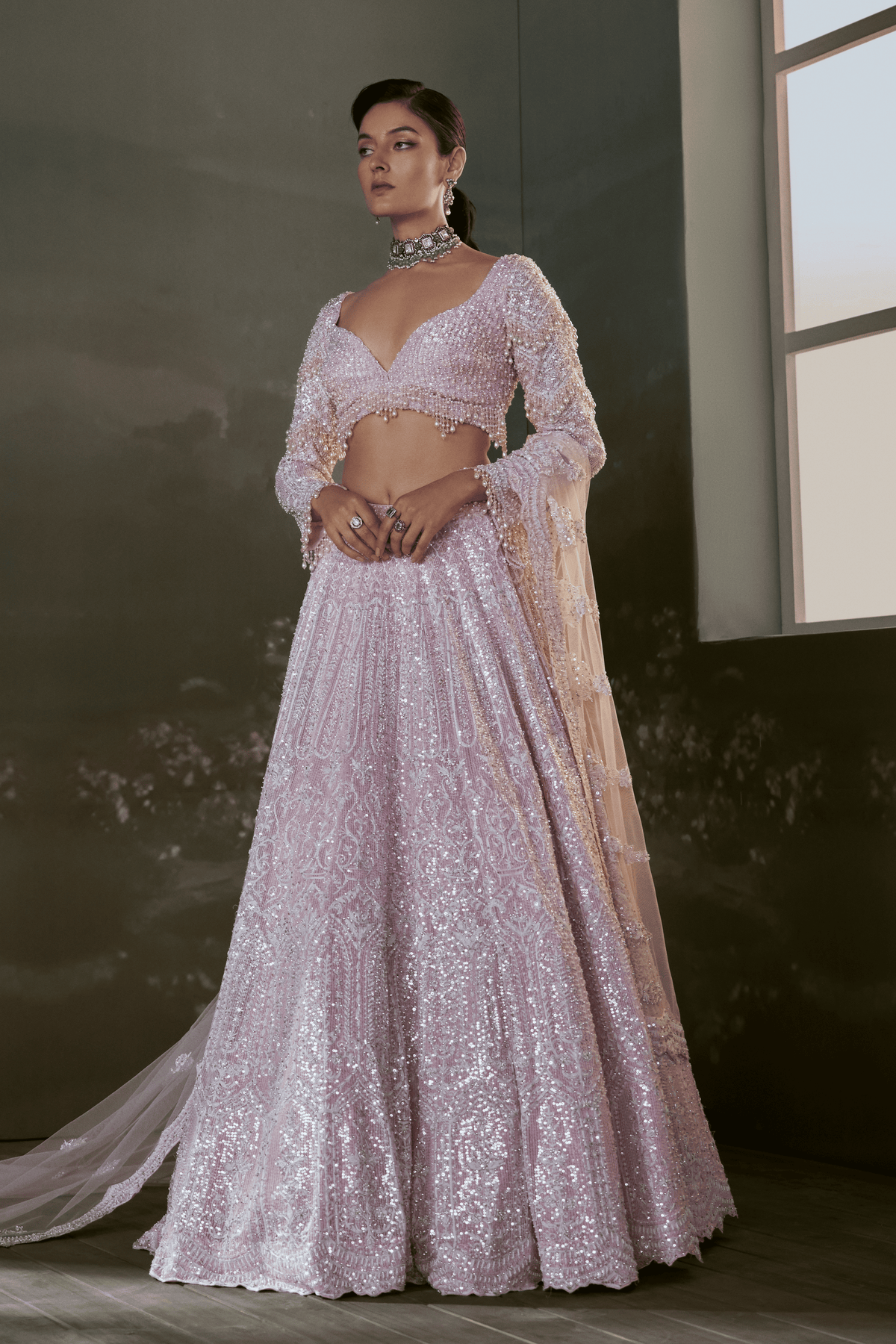 Pink  Lehenga Set