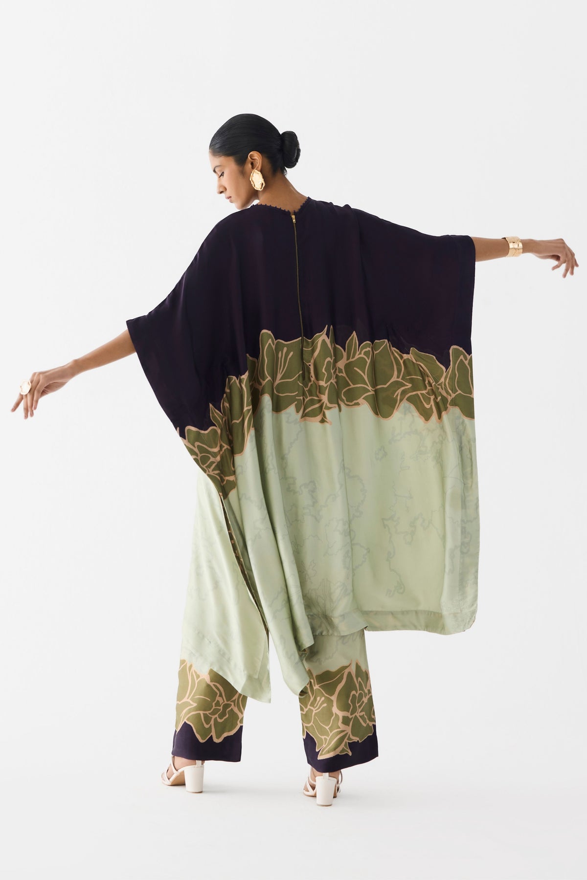 Green Alba Kimono Kurta Set