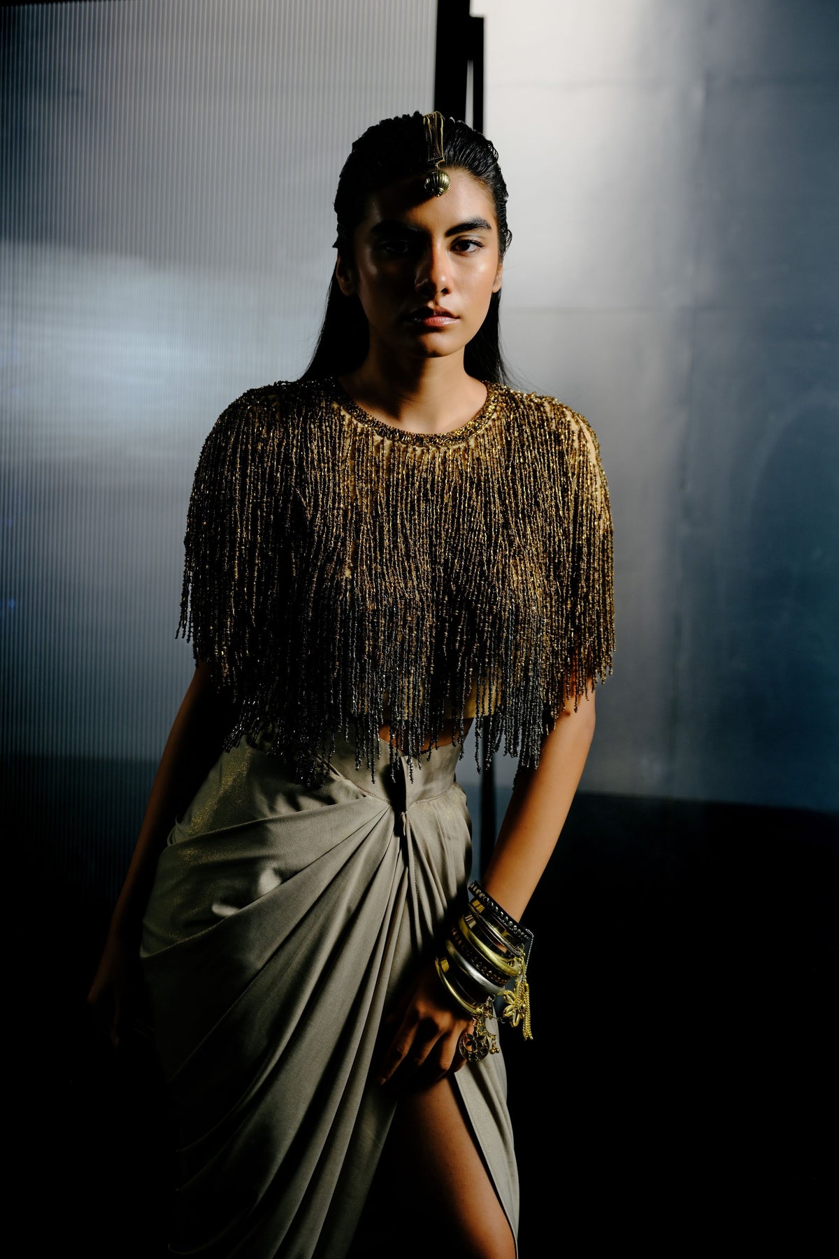 Gold Pewter Crop Top