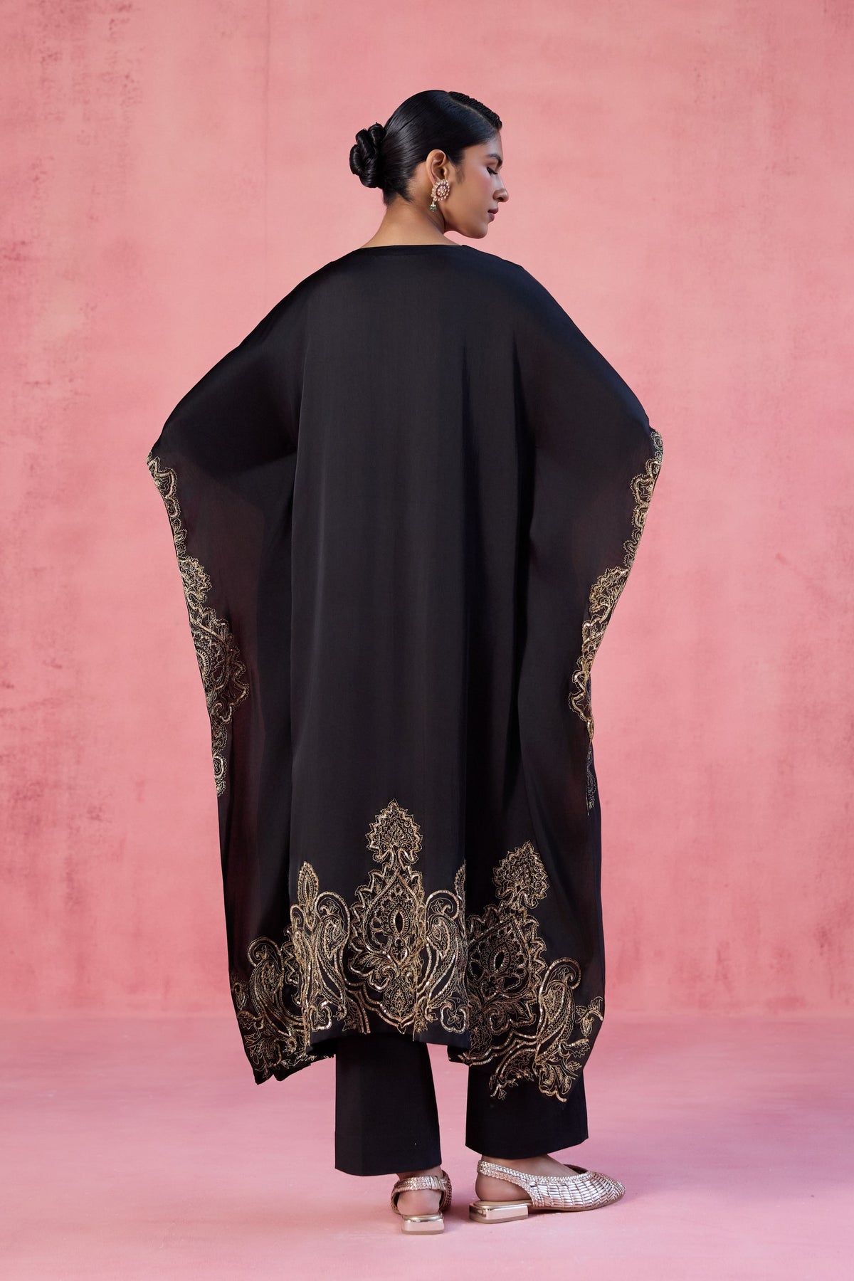 Zoya Black Kaftan Set