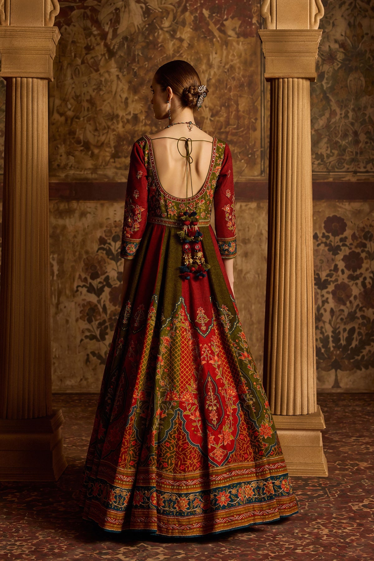Shirina Maroon Anarkali Set
