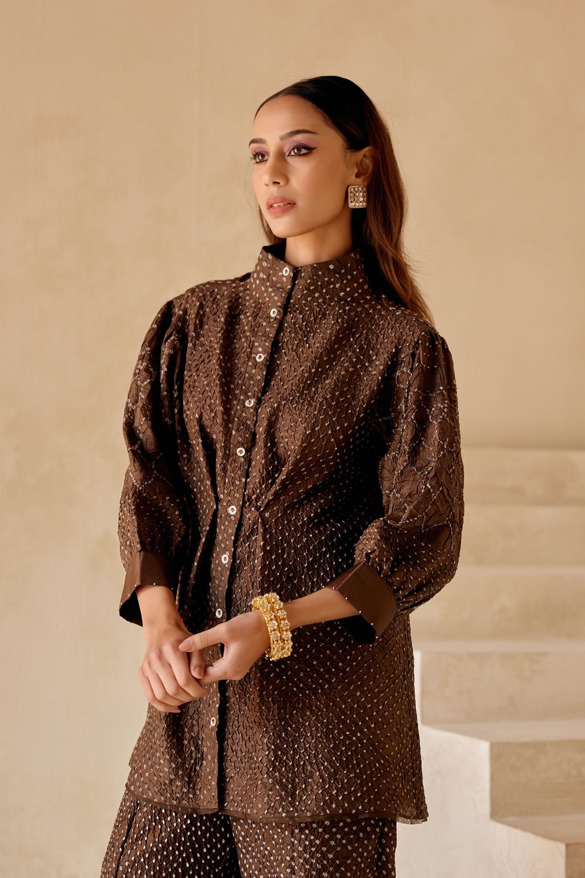 Shirt Jacket in Brown