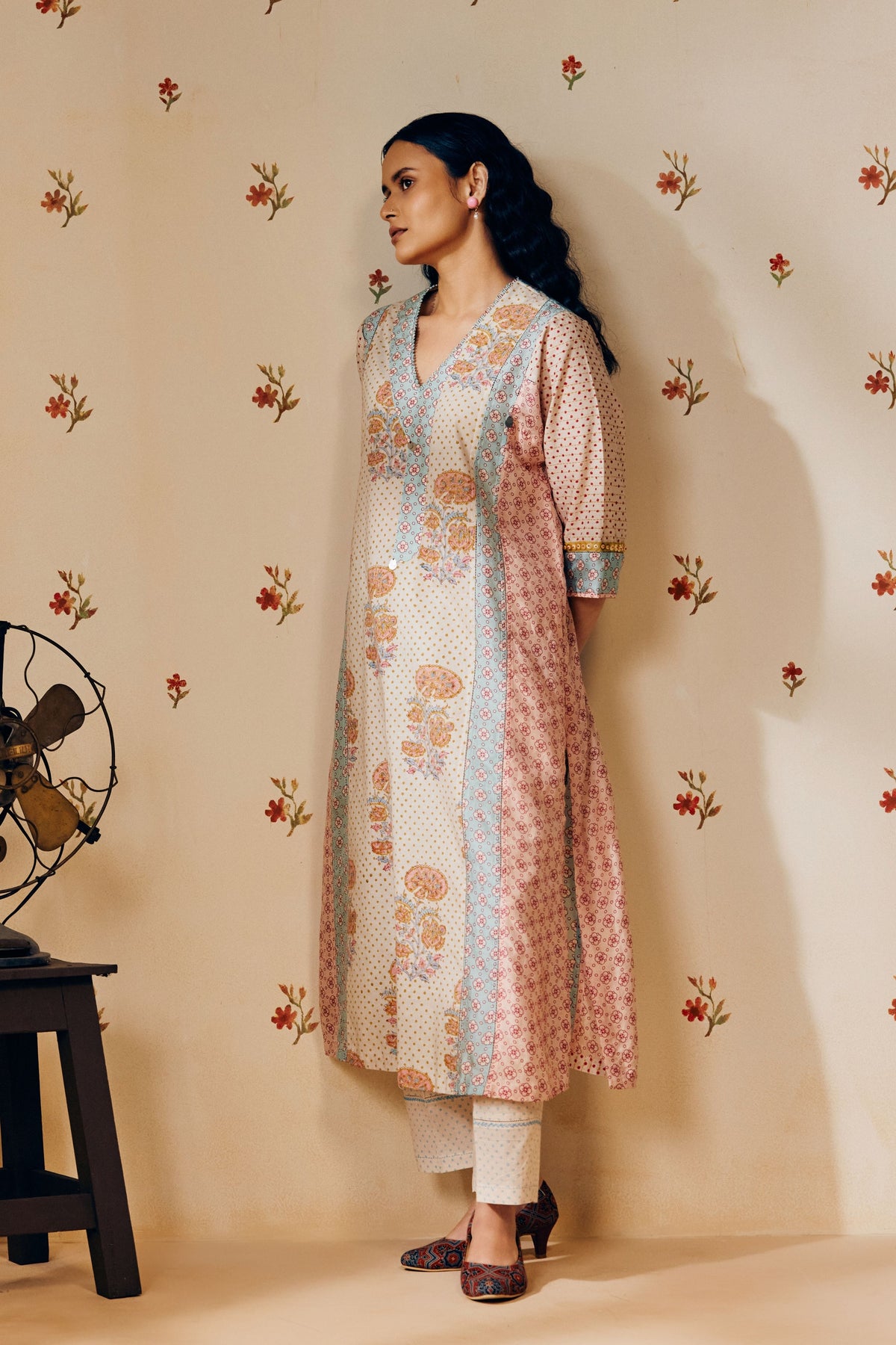 Off-white Printed Kurta Set