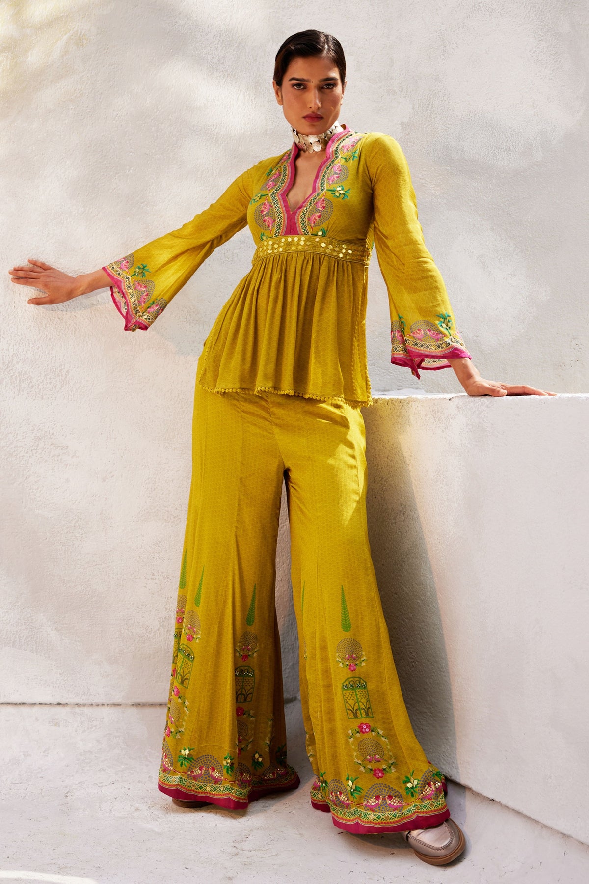 Ochre Yellow Pant Set