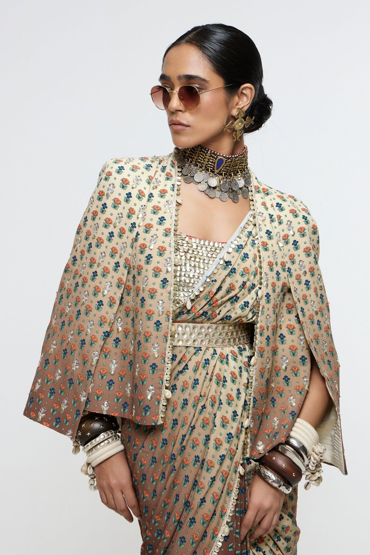 Mahnoor Drape Saree Set