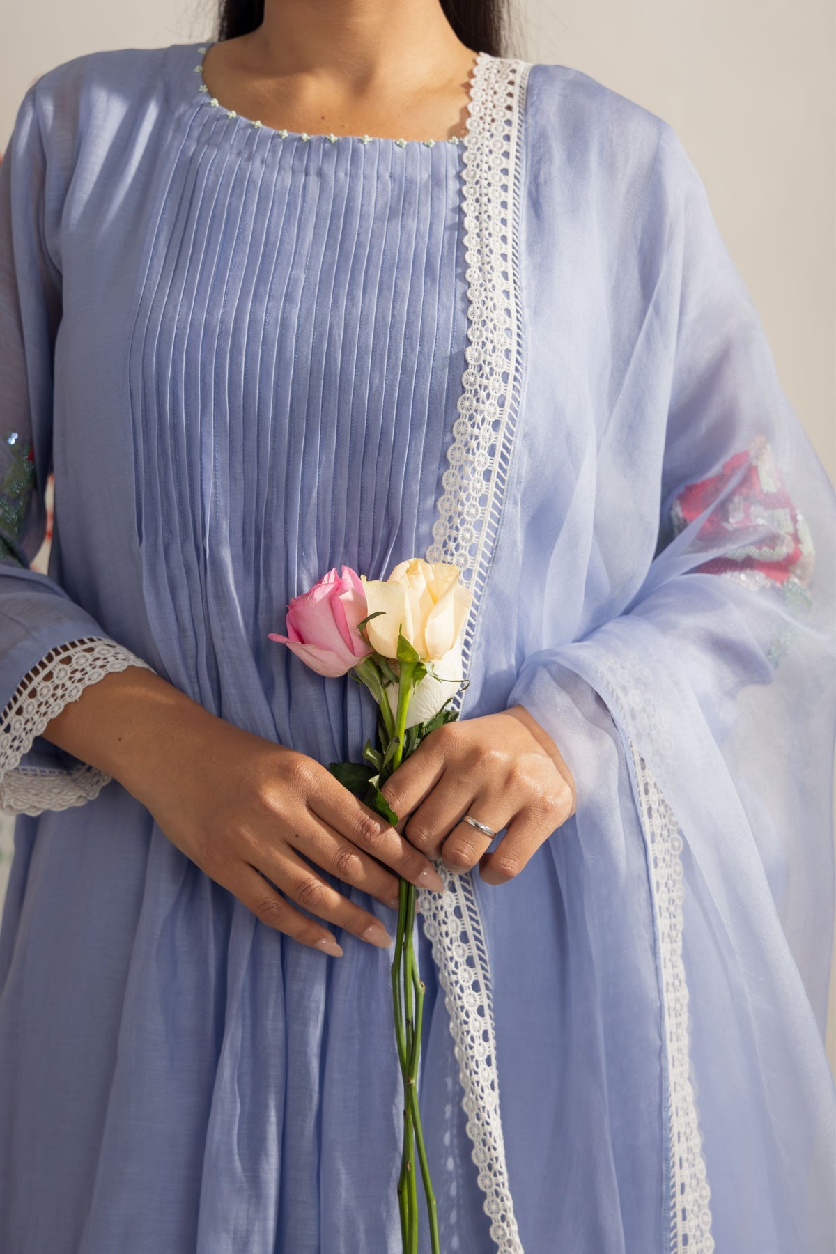 Powder Blue Lliy Kurta Set